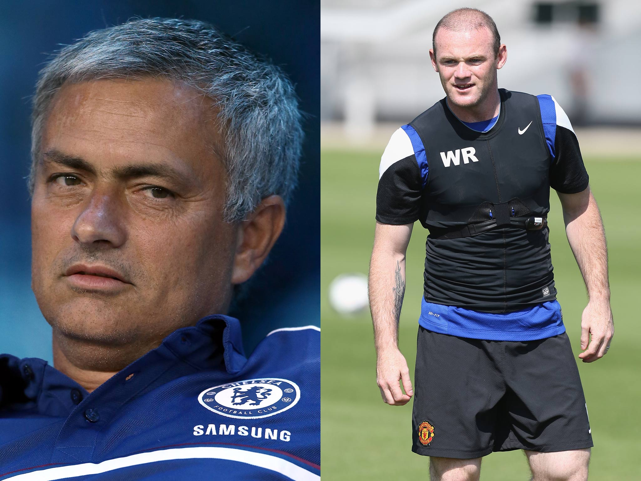 Jose Mourinho and Wayne Rooney