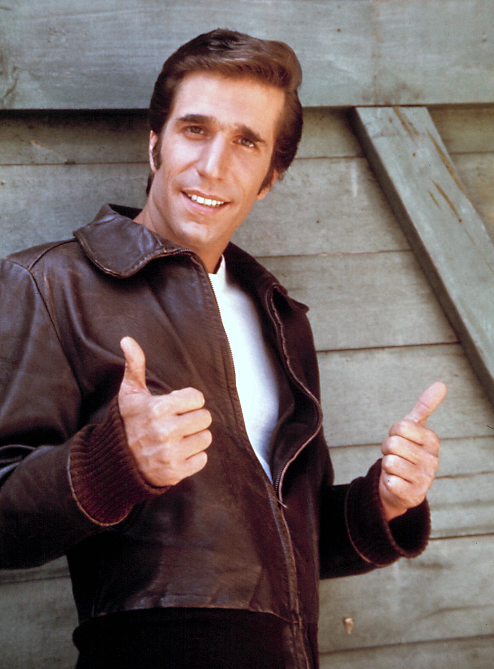 Henry Winkler as Fonzie in 1970's sitcom Happy Days (Getty)