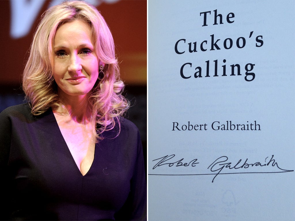 JK Rowling said Robert Galbraith was doing just fine on his own