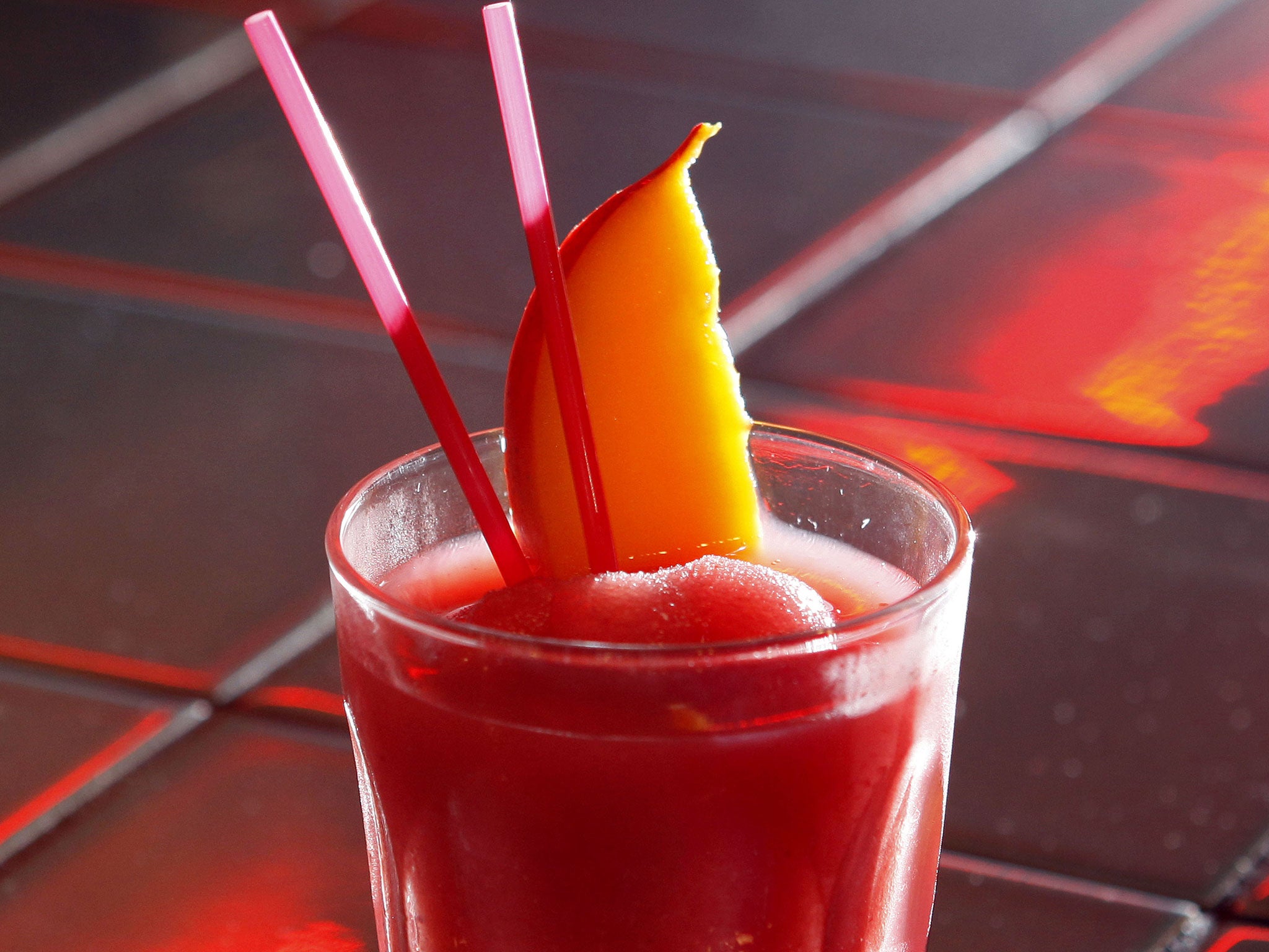 A frozen cocktail at Voodoo Ray's