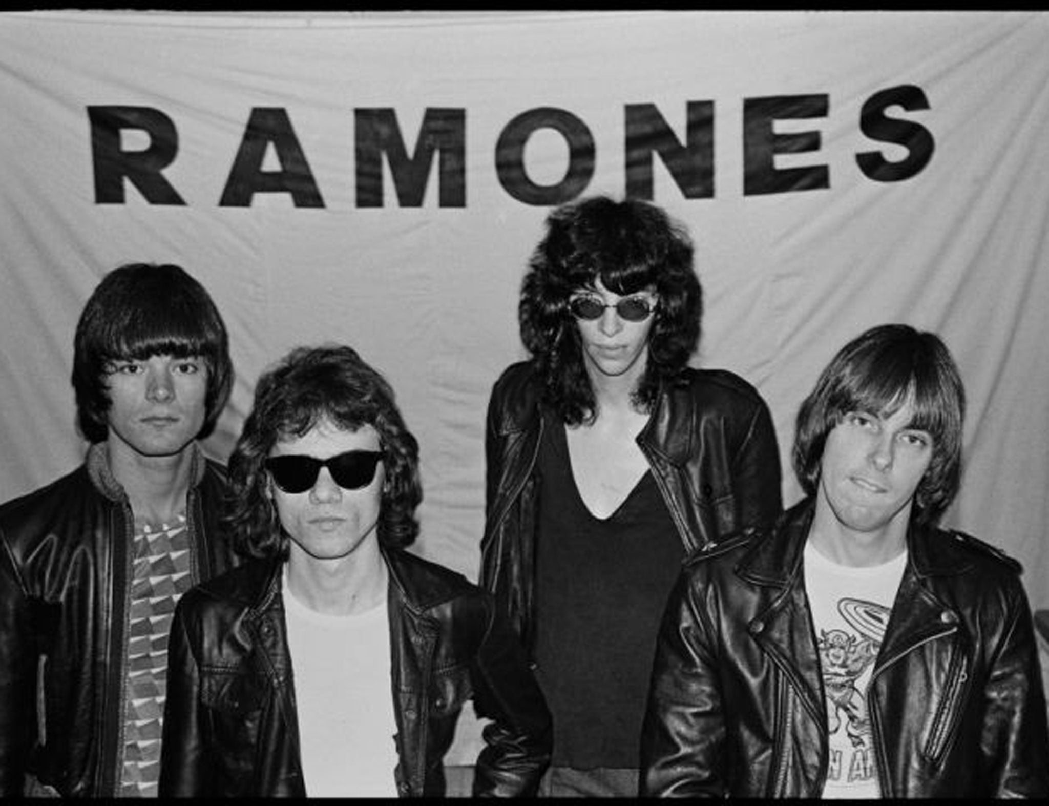 ‘He’s tall’ – Joey Ramone (second from right) is the focus of Netflix’s forthcoming biopic