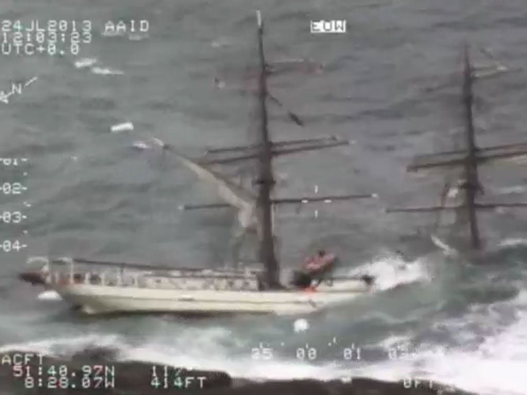 The ship sinking near Cork, Ireland