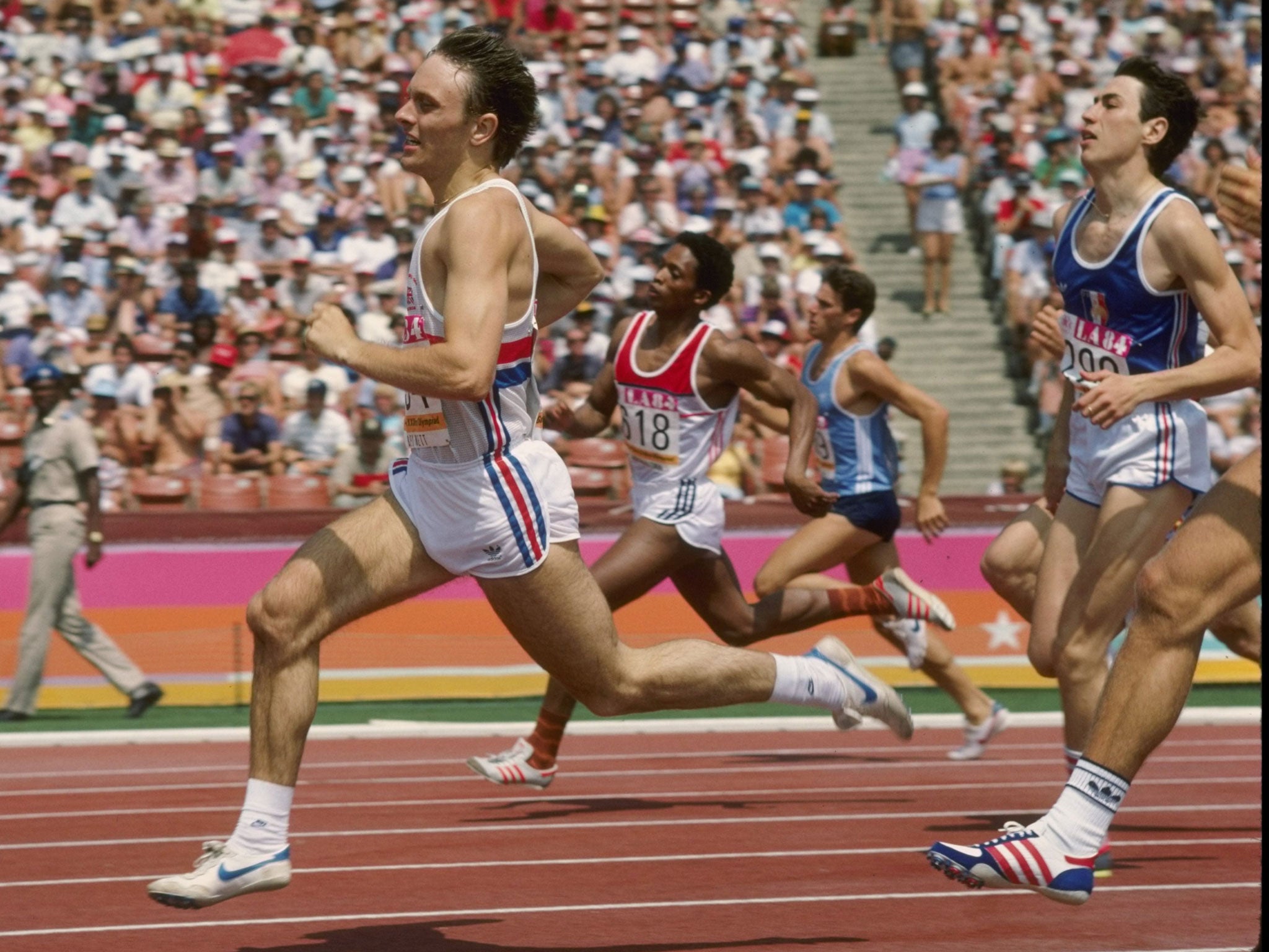 Bennett at the Los Angeles Olympics; his attitude and determination made up for his small stature