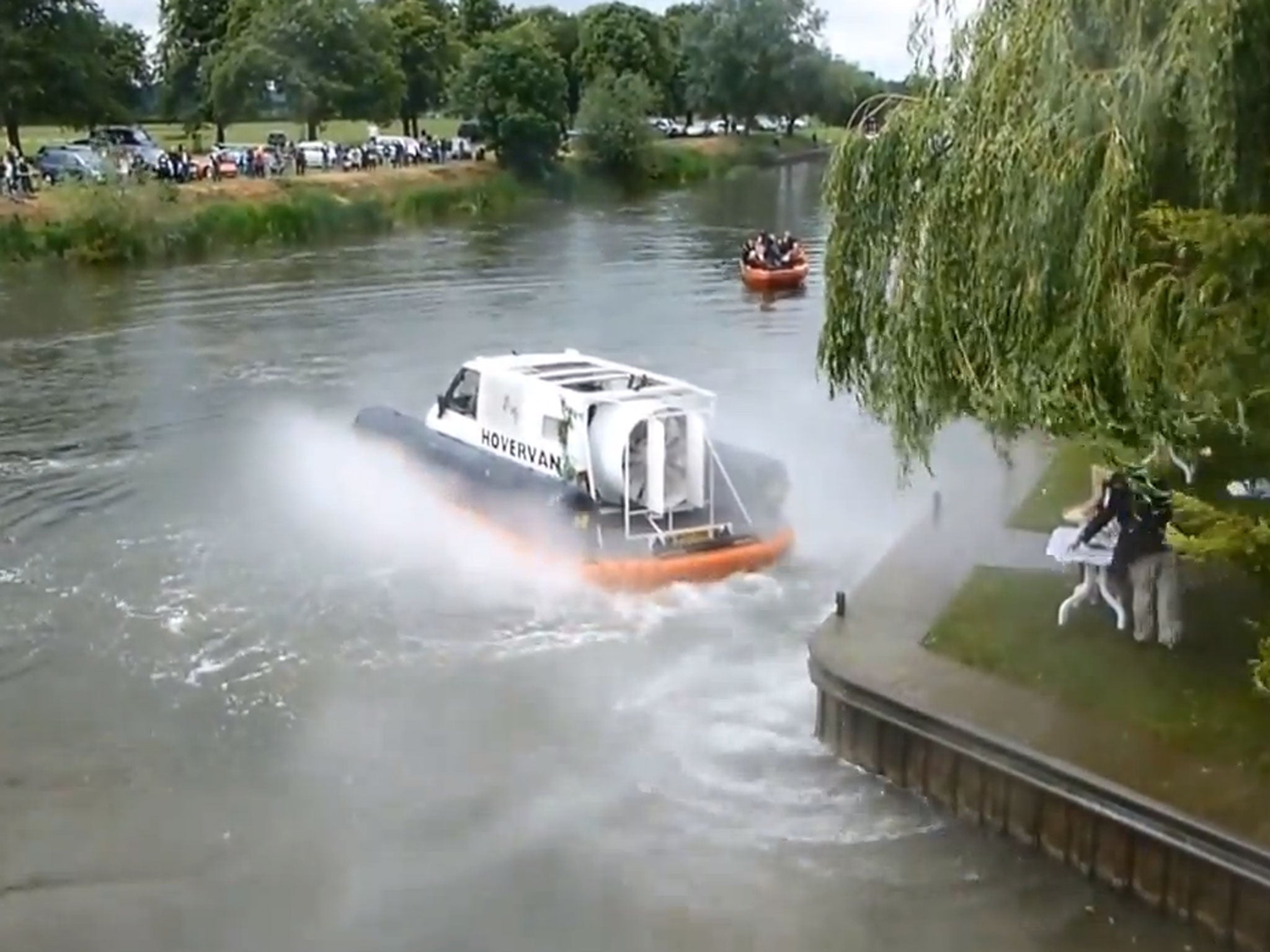 In the sequence, which was aired last week, Jeremy Clarkson, James May and Richard Hammond, drove a Ford Transit van, which had been customised as a hovercraft, on the River Avon.