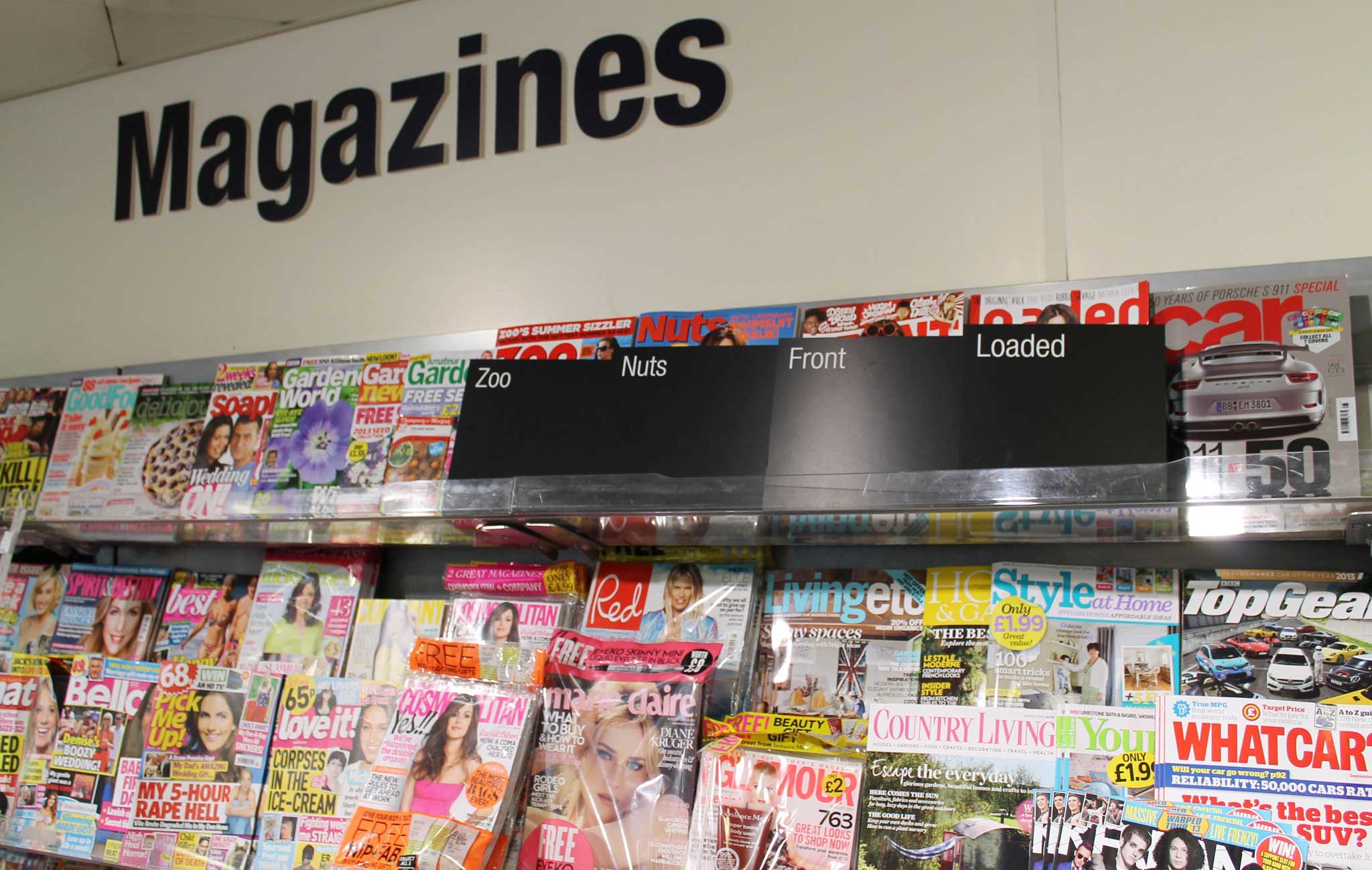 How 'lads' mags' are currently sold the Co-operative's stores
