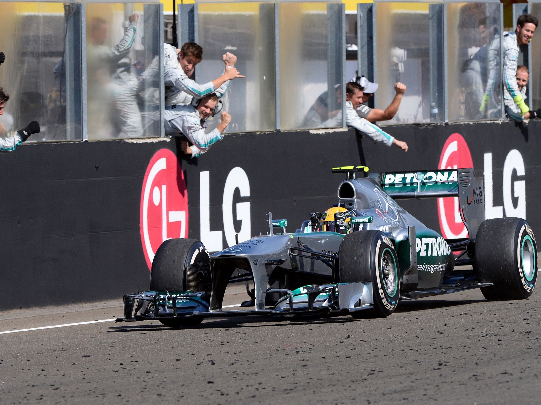 Hamilton arrives at Spa having secured his maiden win for Mercedes