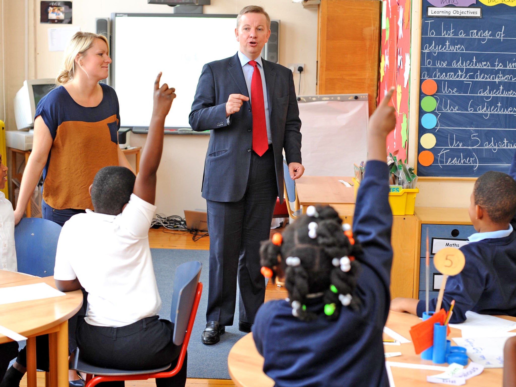 Michael Gove visits Durand Academy School in Stockwell in 2011