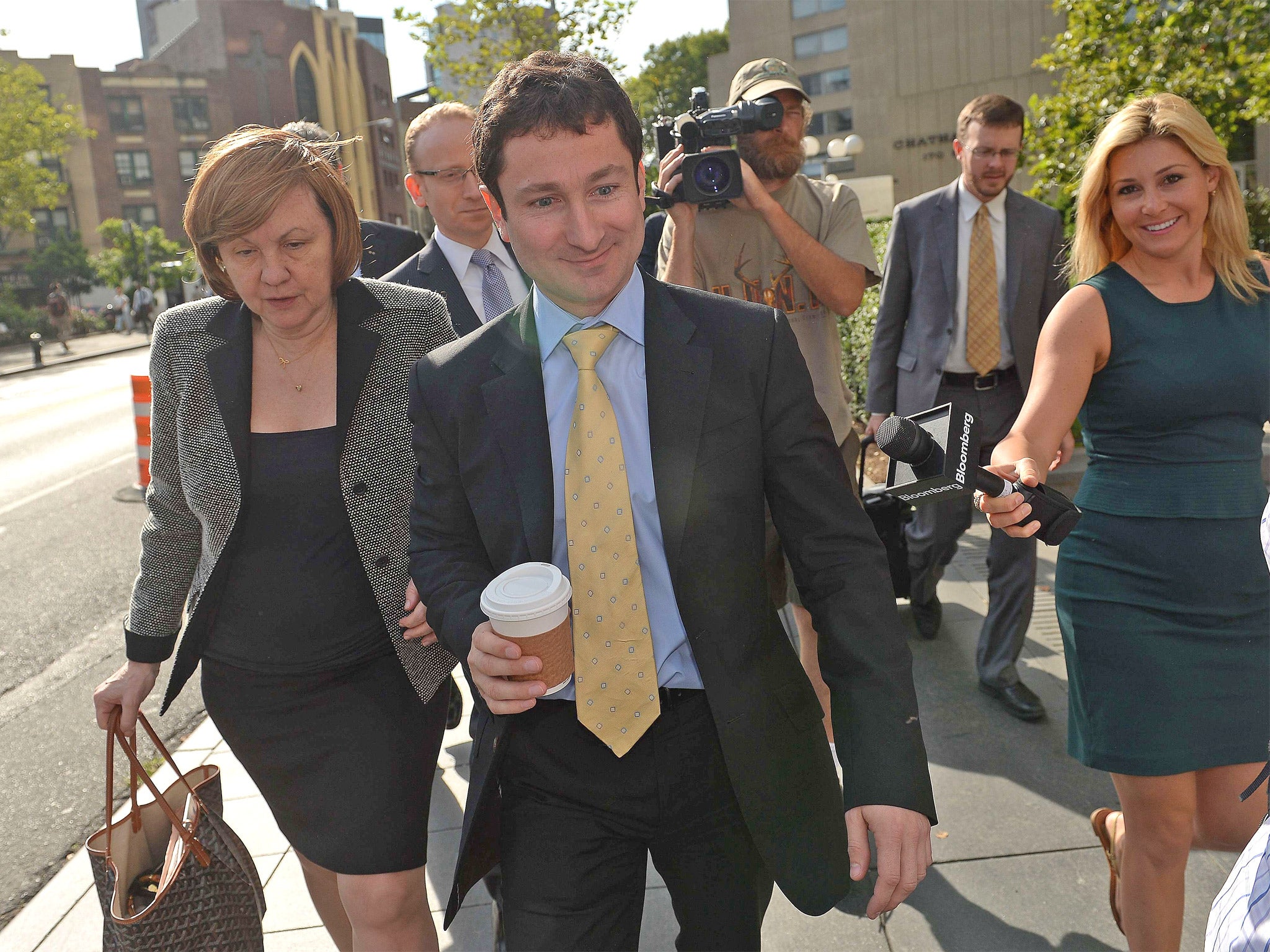 Fabrice Tourre arrives at court in Manhattan as the civil fraud case against him reached its climax