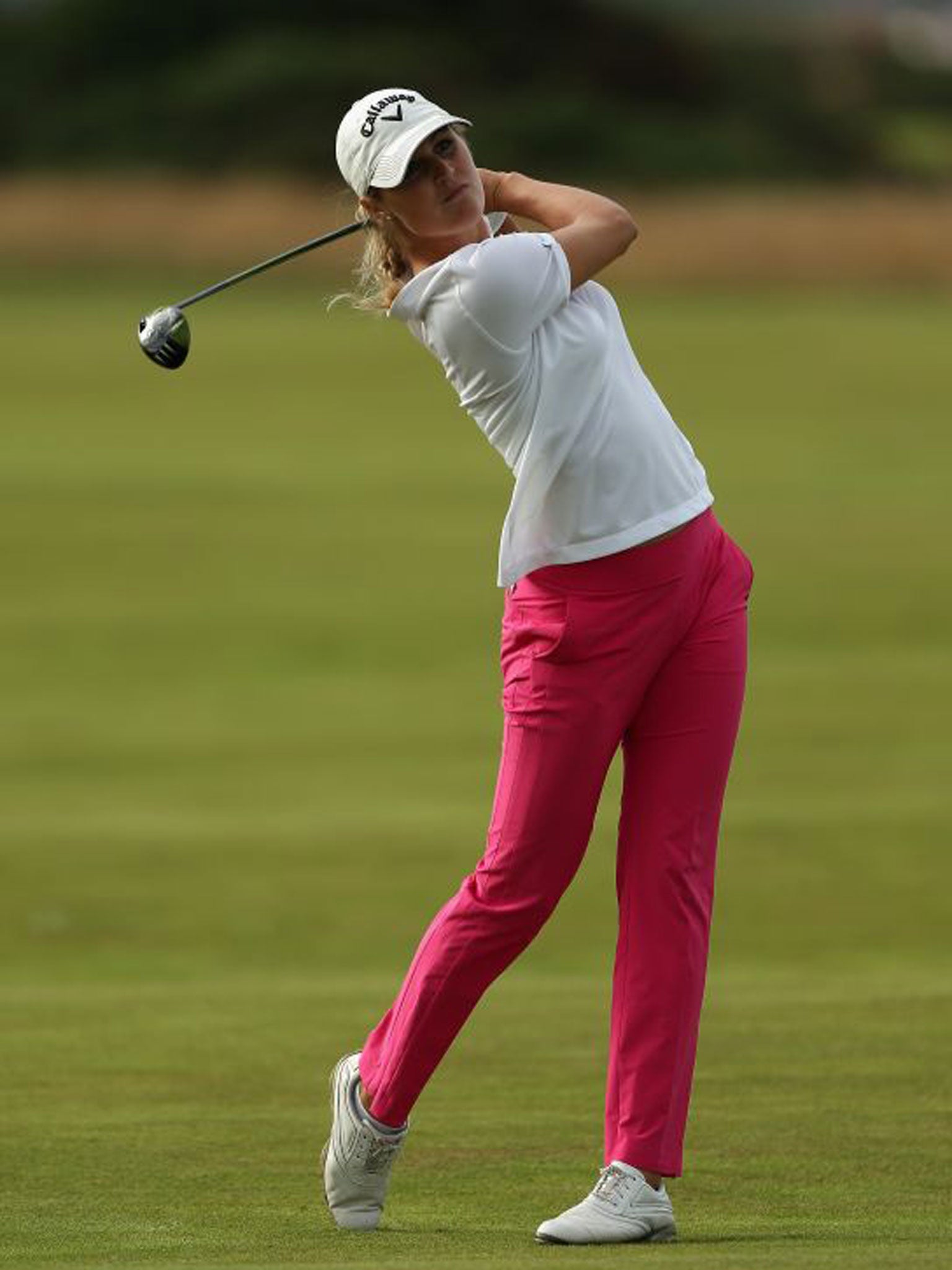 Camilla Lennarth has a share of the lead on -6