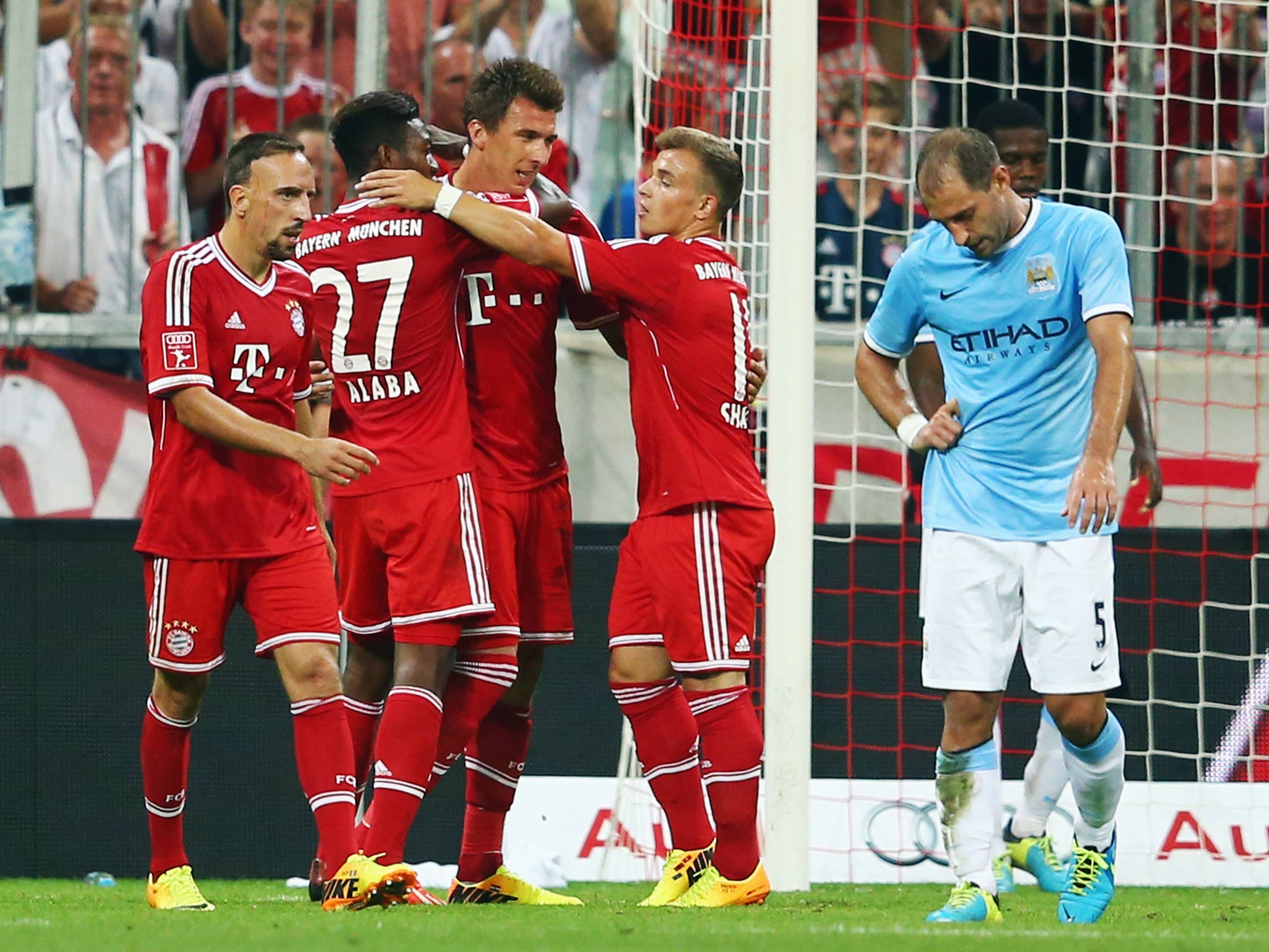 Mario Mandzukic celebrates the winning goal