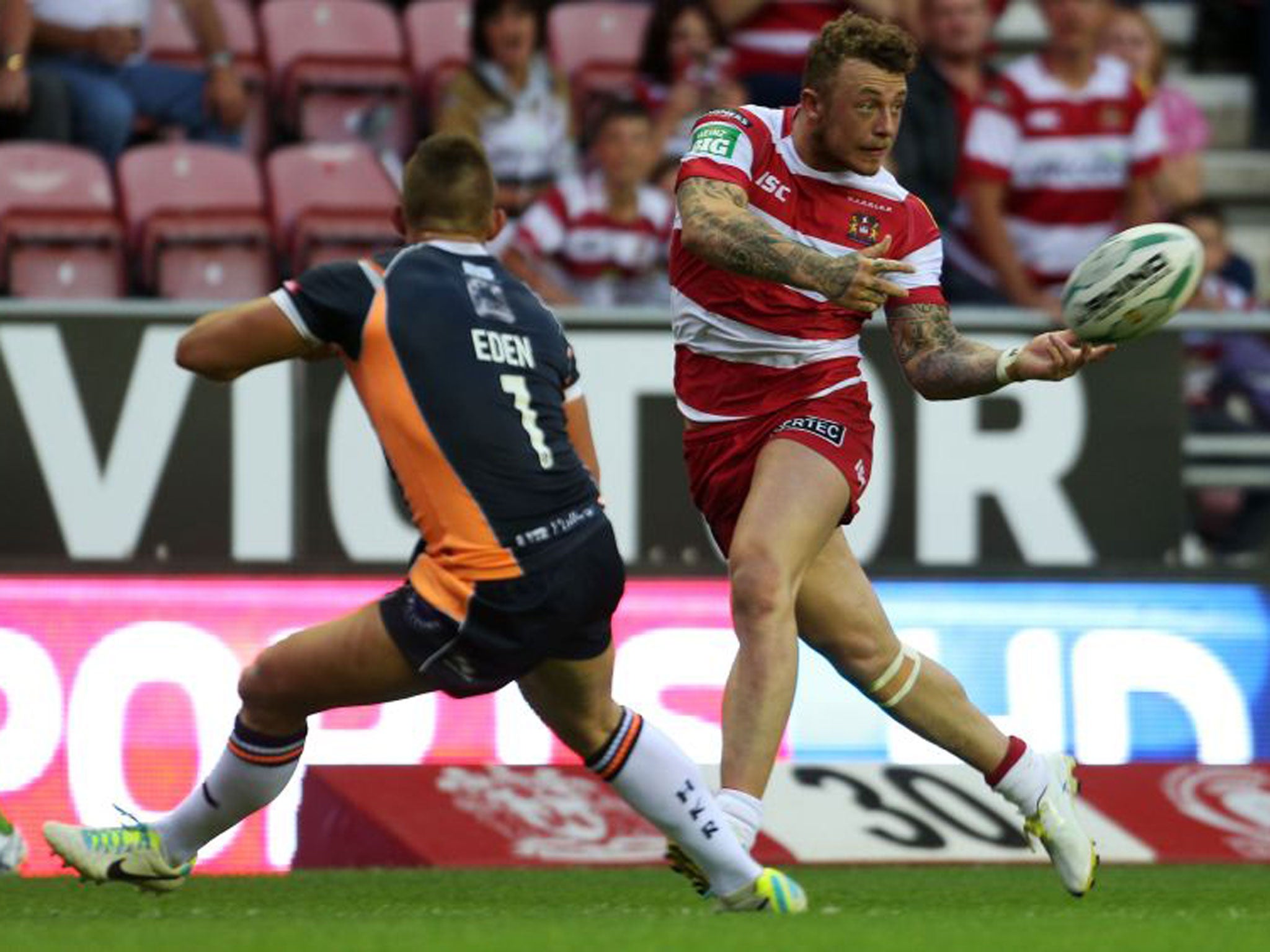 Josh Charnley scored 12 points for Wigan in an unconvincing win