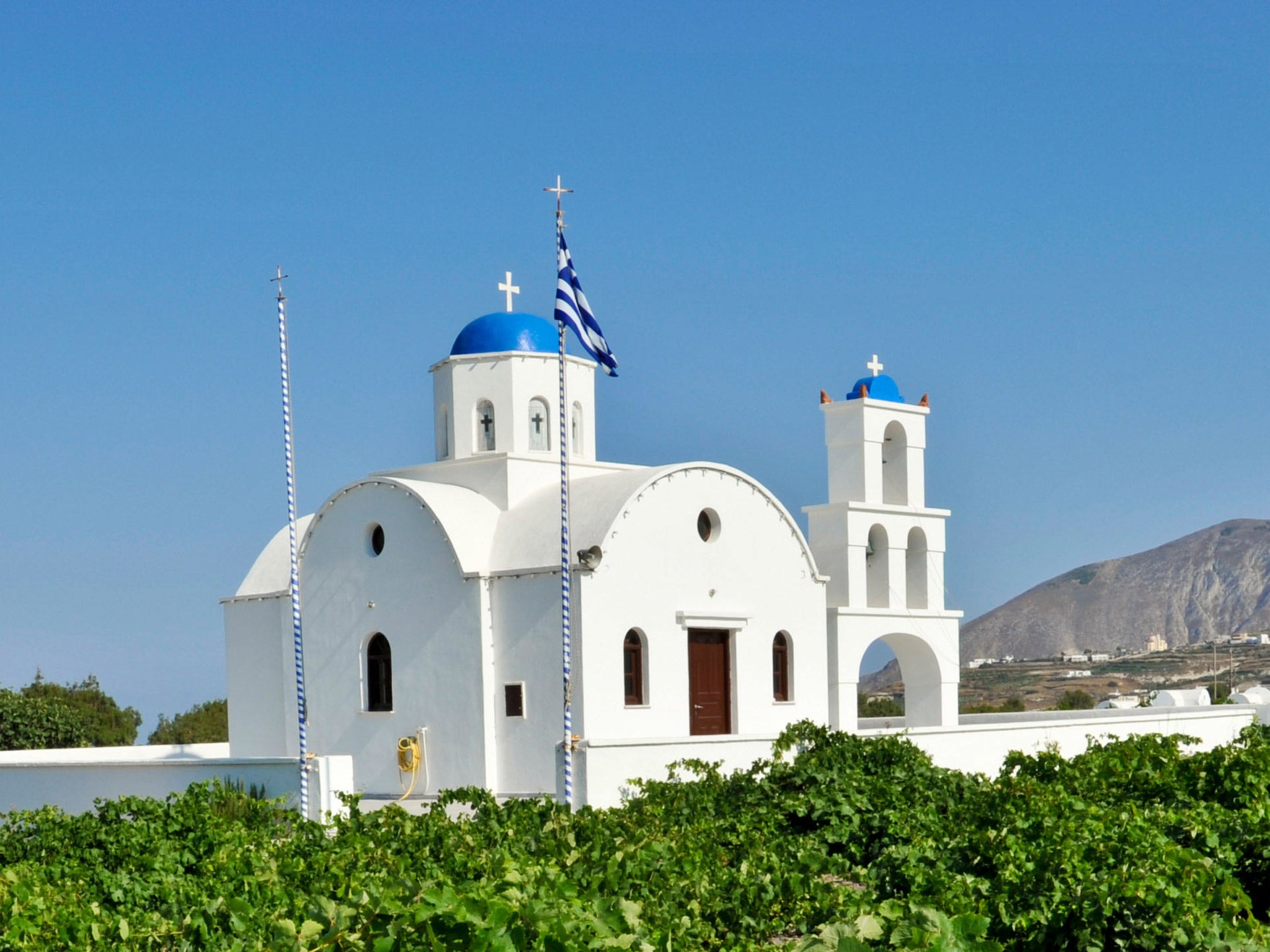Wine-making goes back thousands of years on Santorini