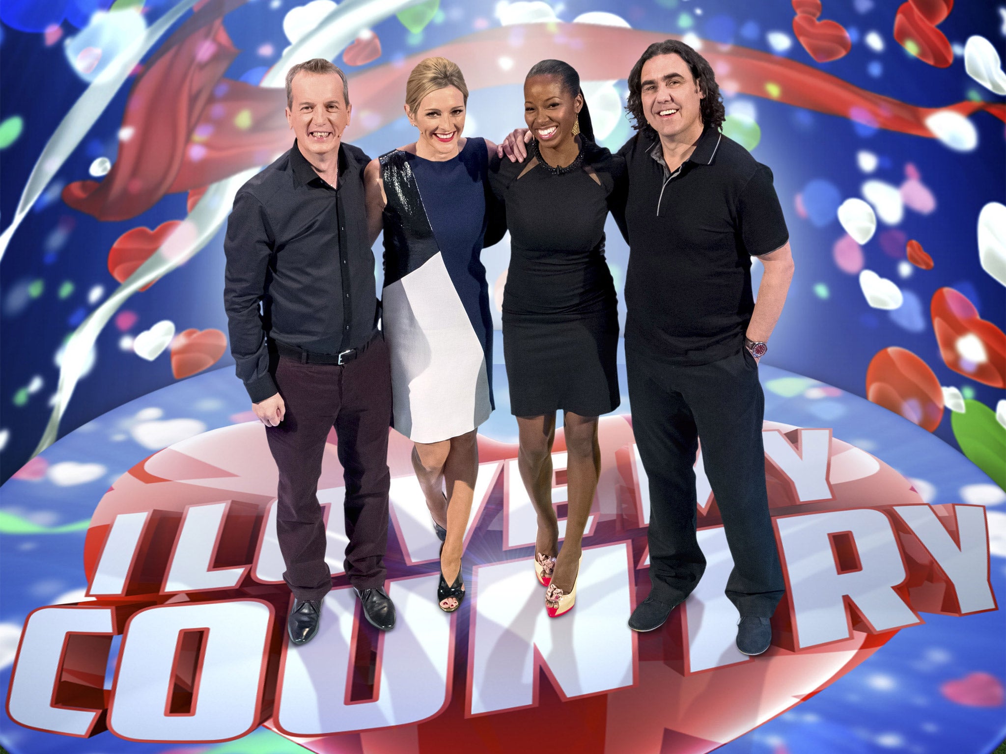 The I Love My Country team prepare to pin a Yorkshire pud on Peterborough