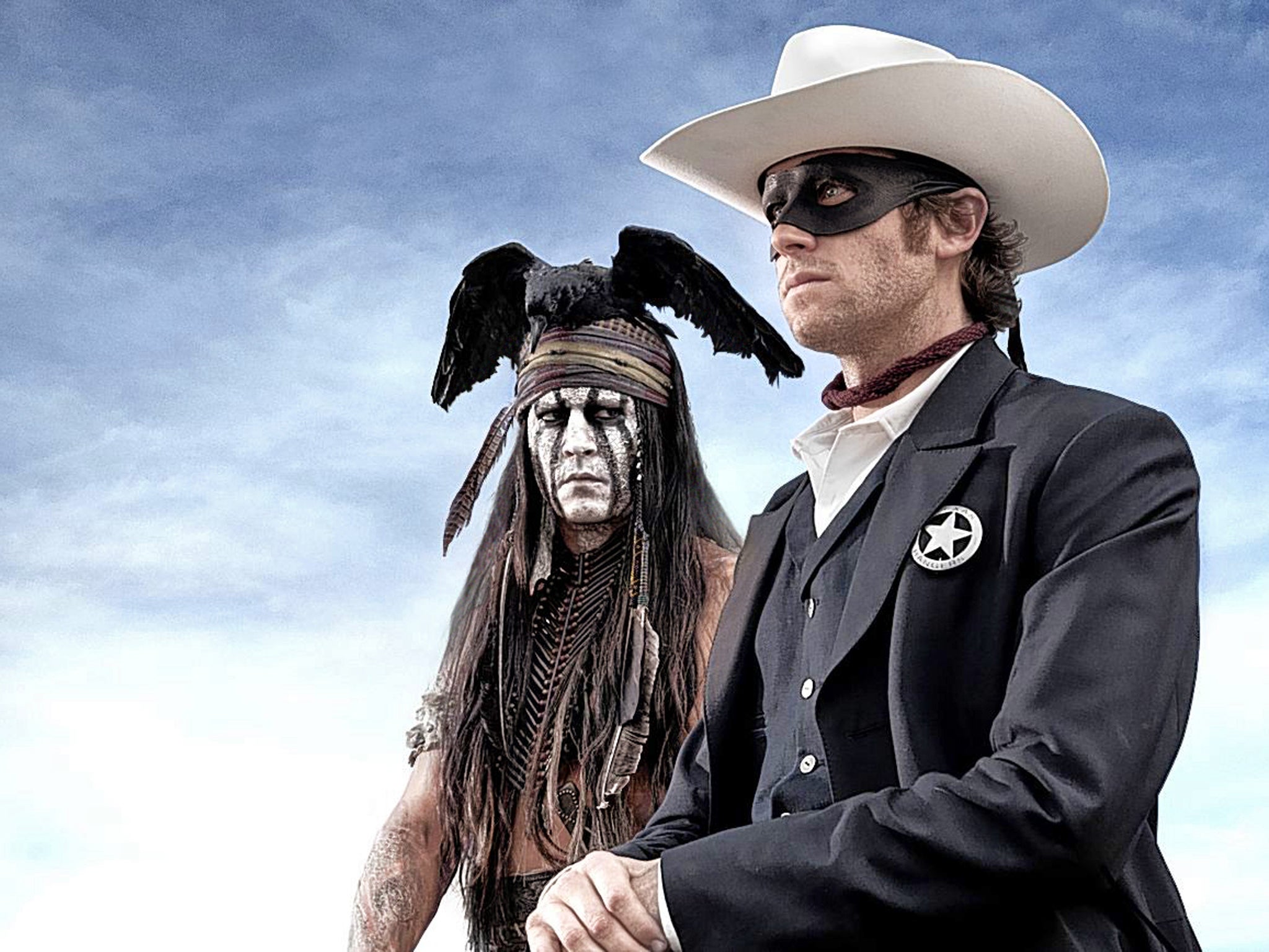 Johnny Depp starring as Tonto in 'The Lone Ranger' with Armie Hammer