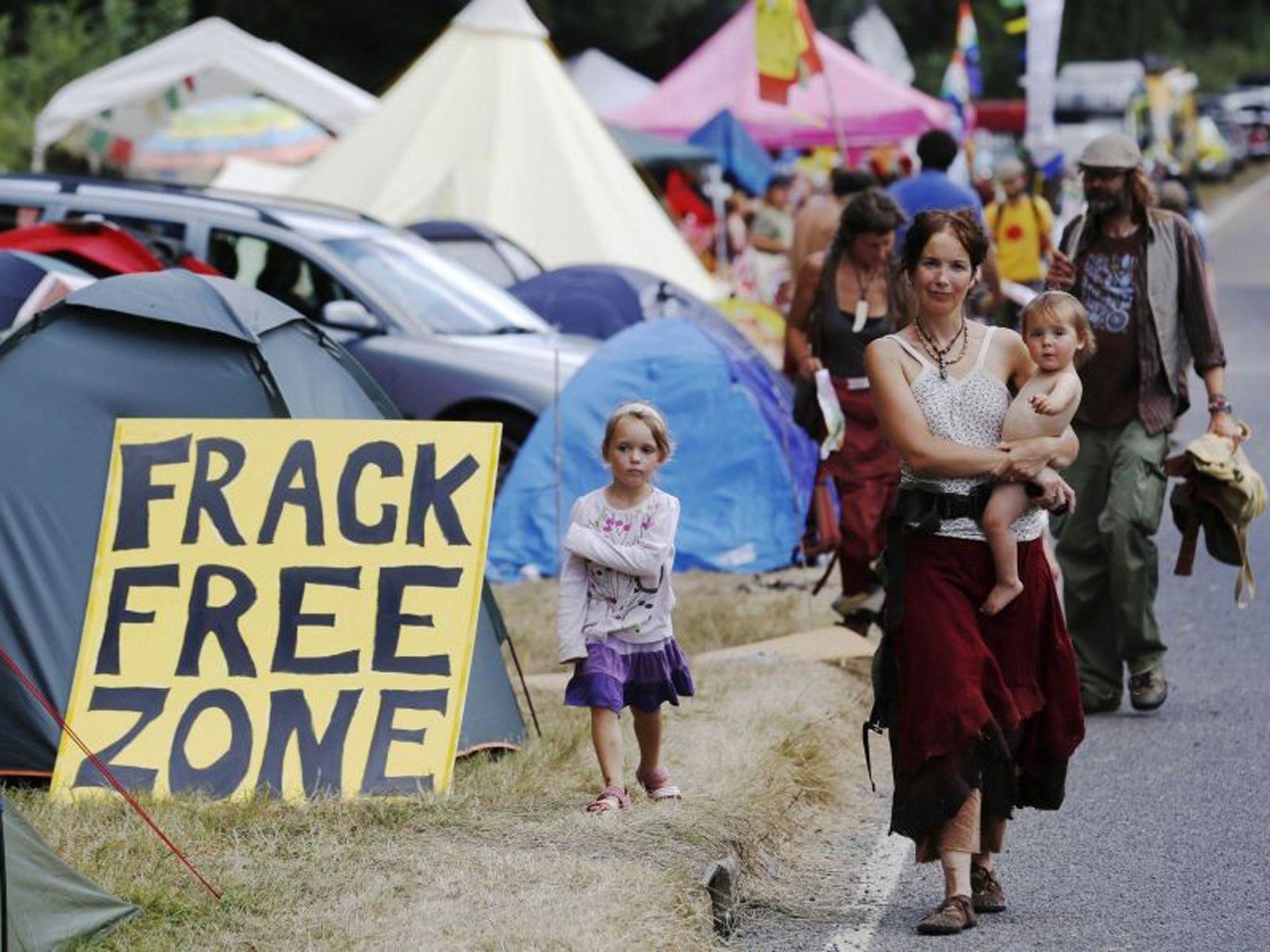 Protesters in Sussex tried to block efforts to drill underground in test of fracking potential