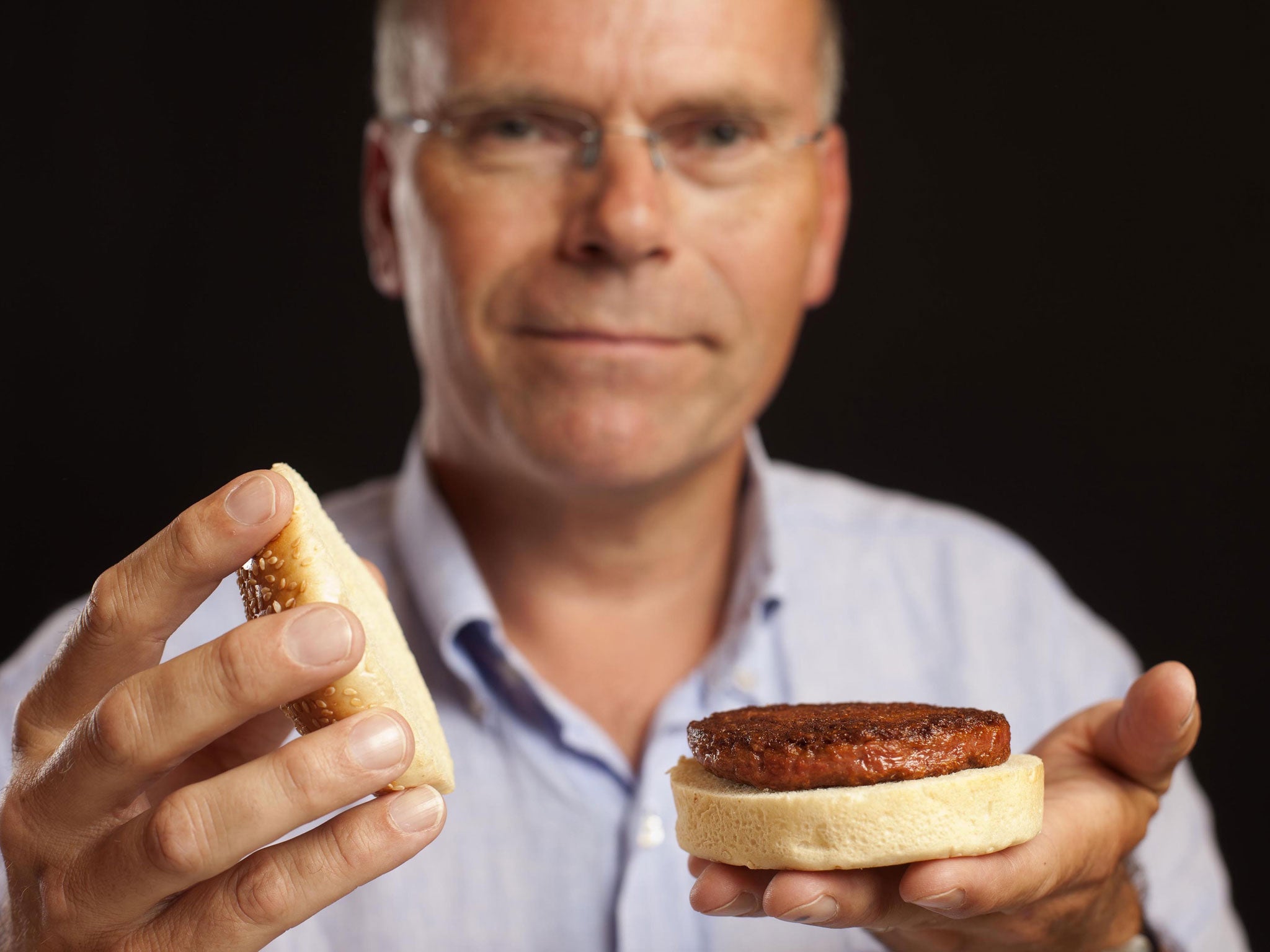 Professor Mark Post of Maastricht University developed a lab-grown meat burger