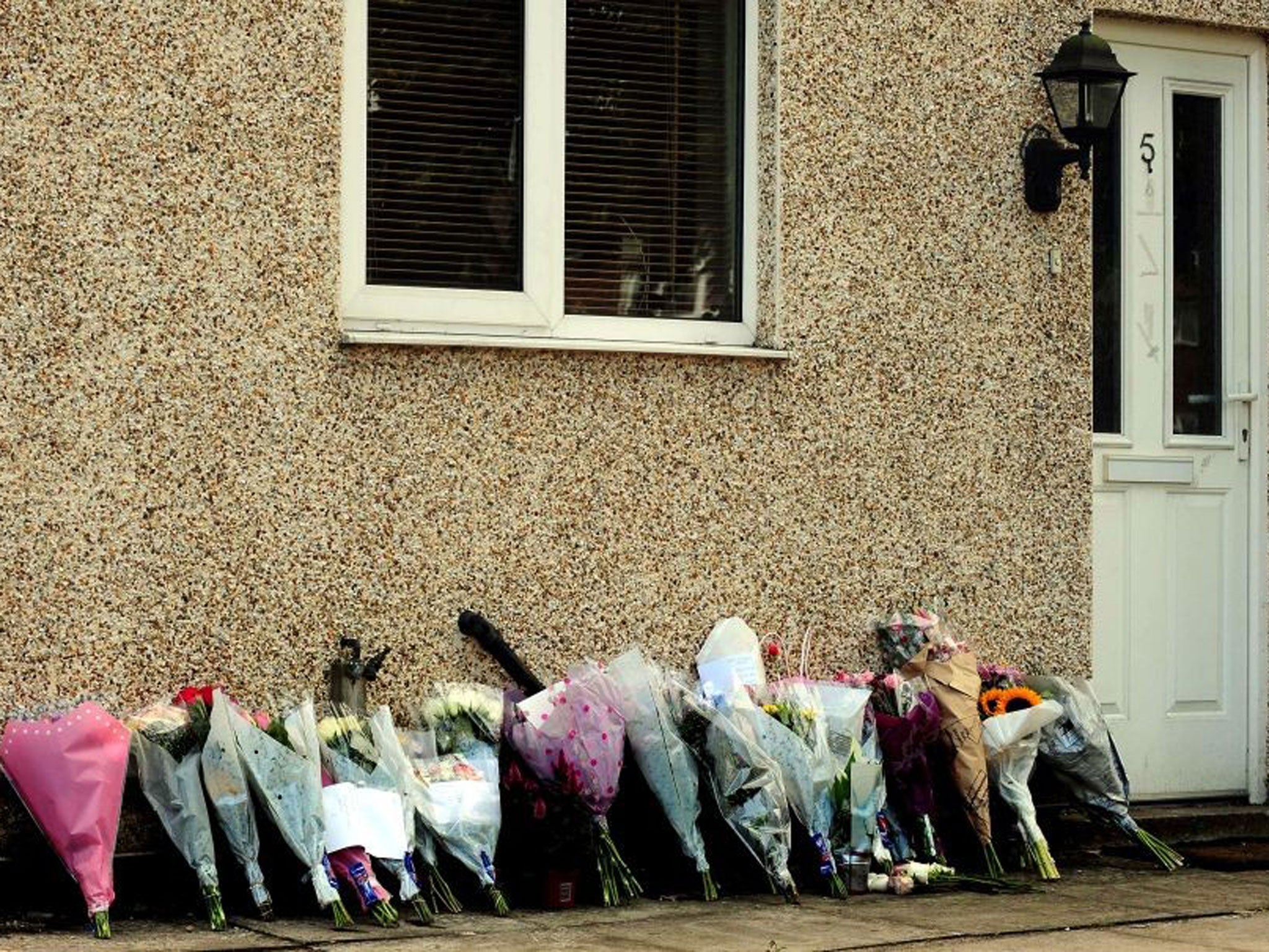 Tributes left outside the home of Hannah Smith