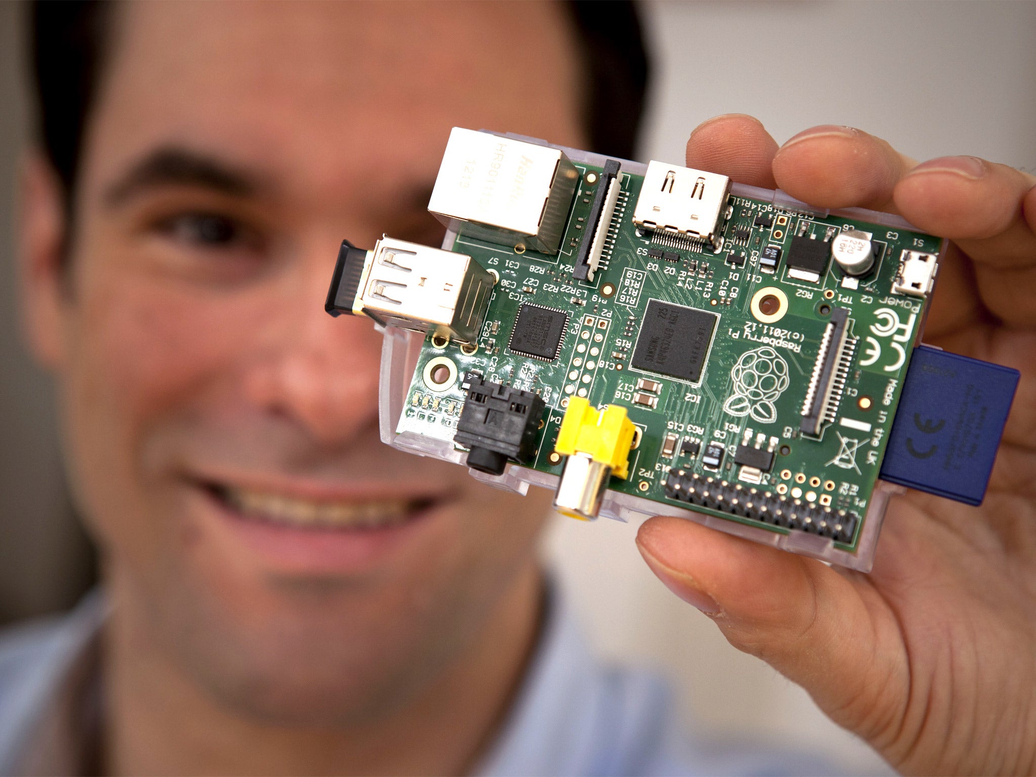 A piece of Pi: Writer Adam Jacques with the 'astonishing' device