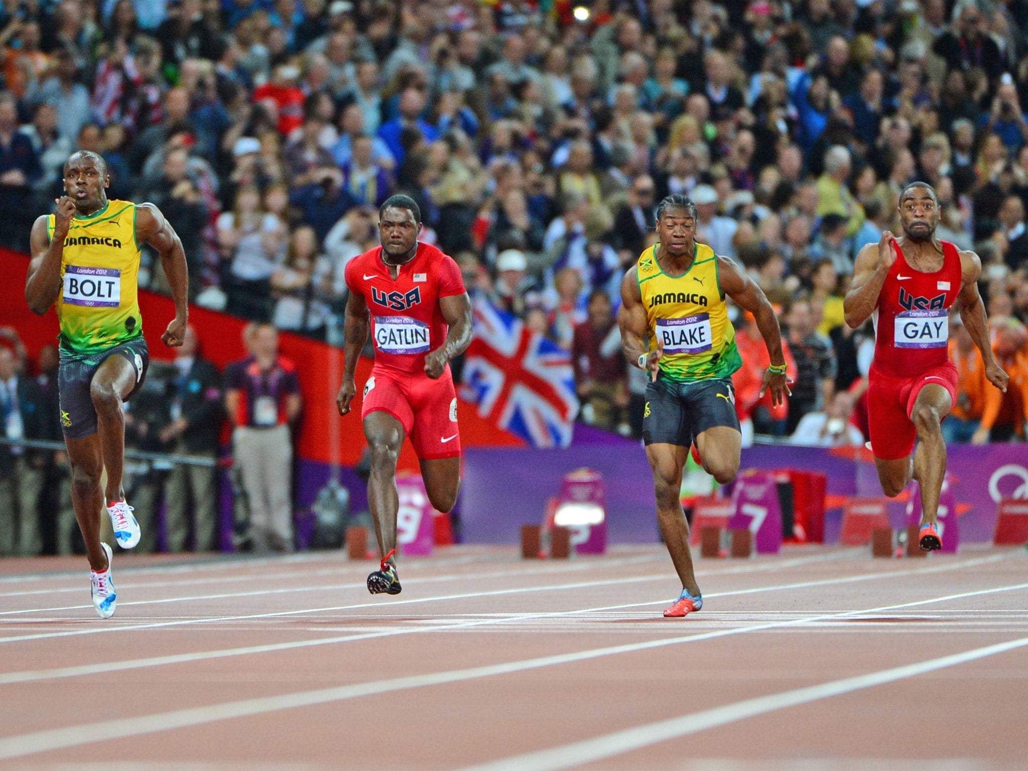 Bolt puts Gatlin and Gay in the shade last summer (Getty)