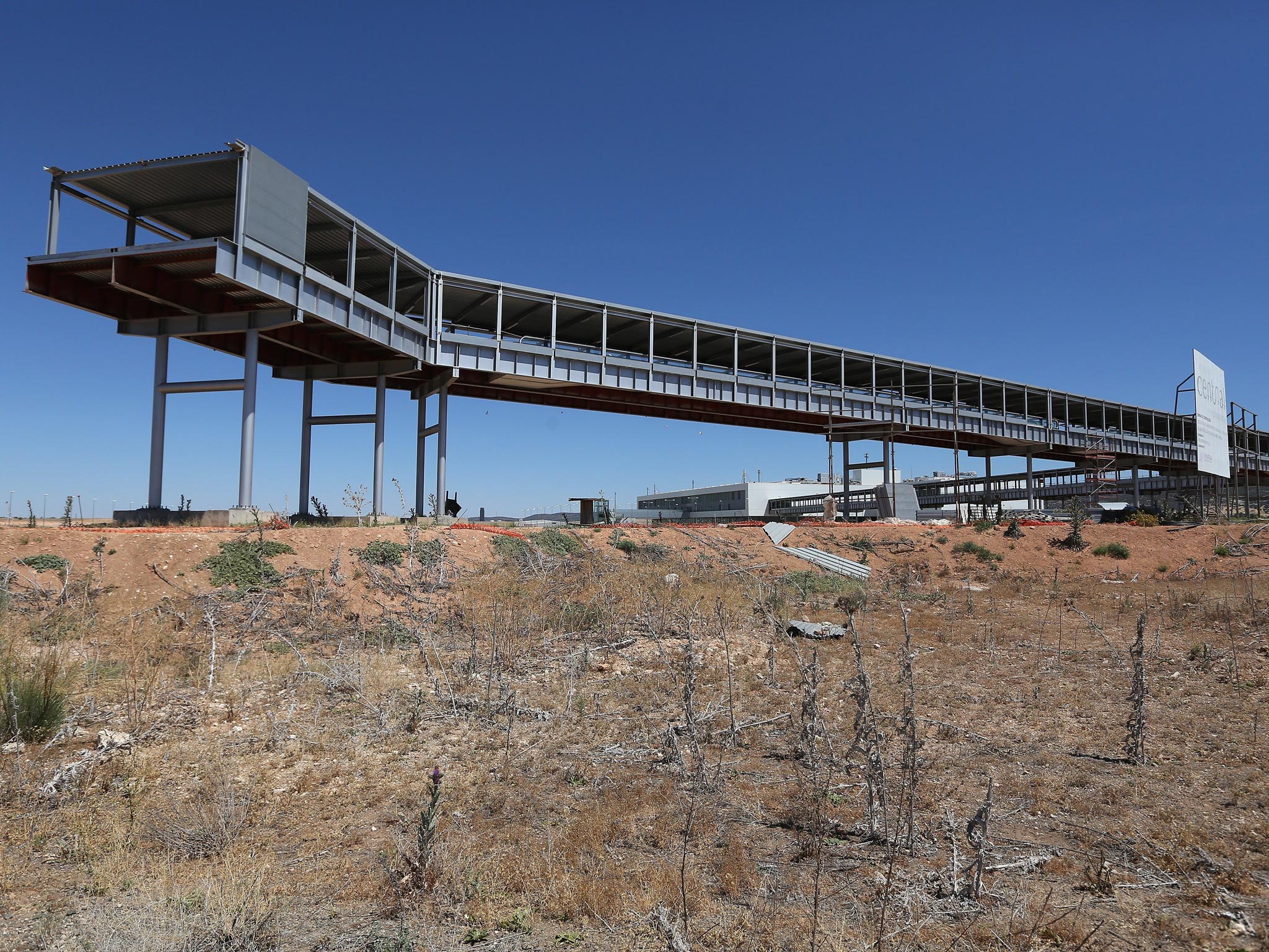 A corridor sits half finished at the Ciudad Real airport in La Mancha, Spain (Getty)