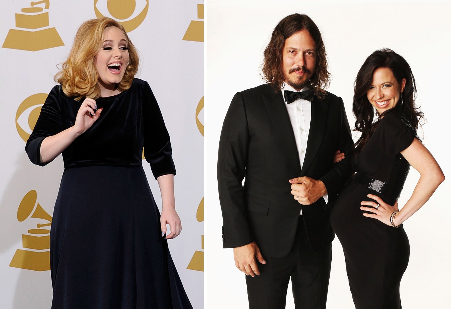 Adele (right) and The Civil Wars (left): The British singer has endorsed the American folk act on her Twitter and their new album is set to hit No 1 in the UK charts