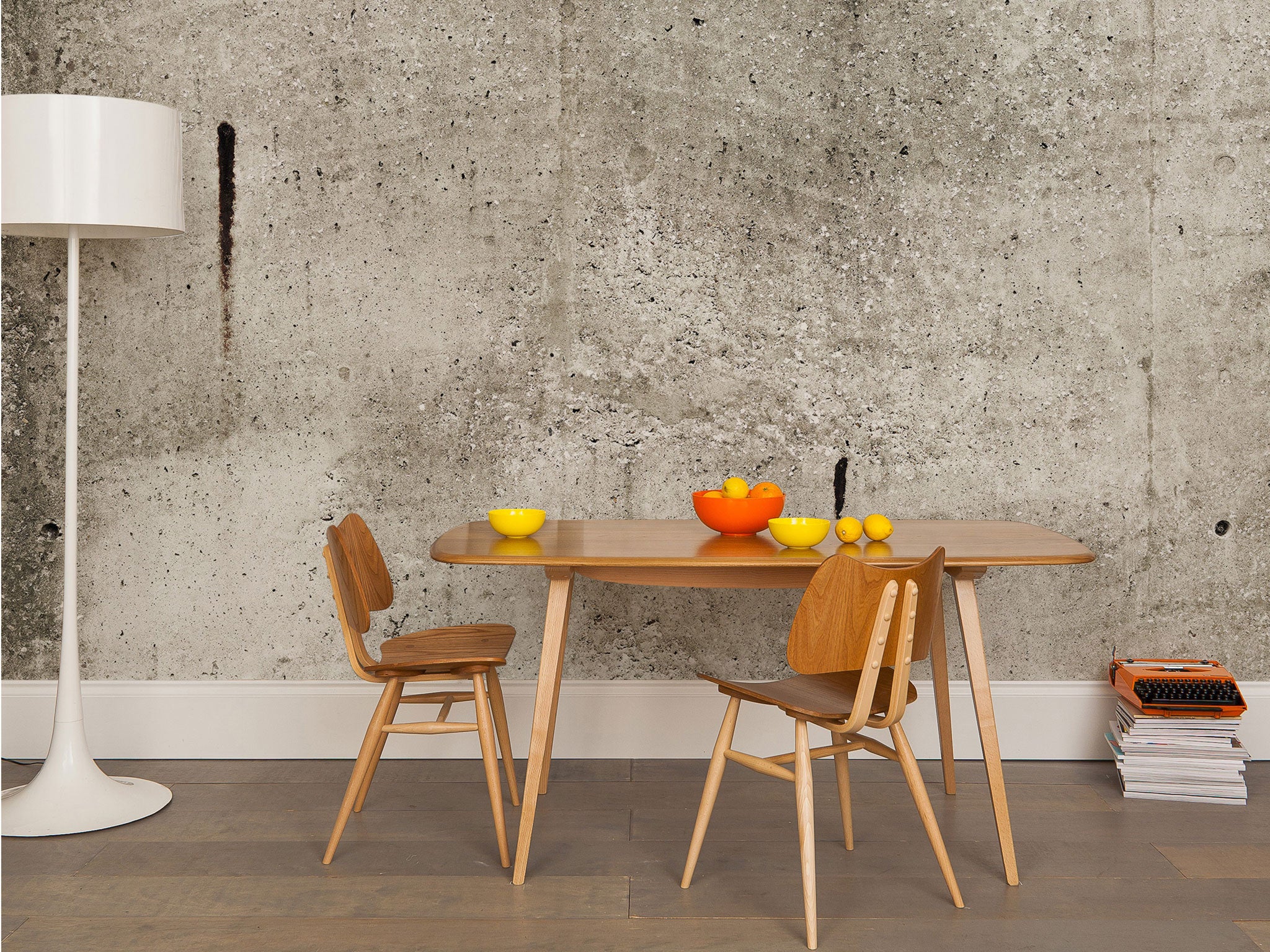 If you don’t live in a warehouse but hanker after the concrete walls this faux concrete wall mural might be just what you need. Surface View Concrete III mural, from £35/sq metre, <a>surfaceview.co.uk</a>