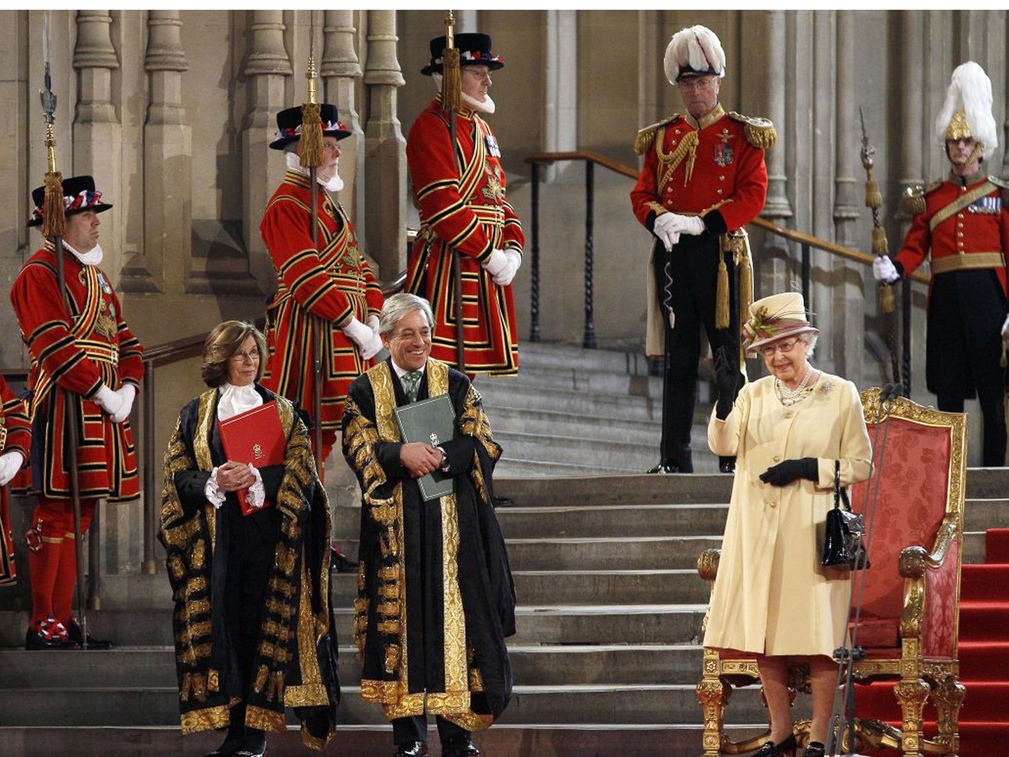 John Bercow, foreground centre, said that in future ministers should not have control over what the House of Commons debated.