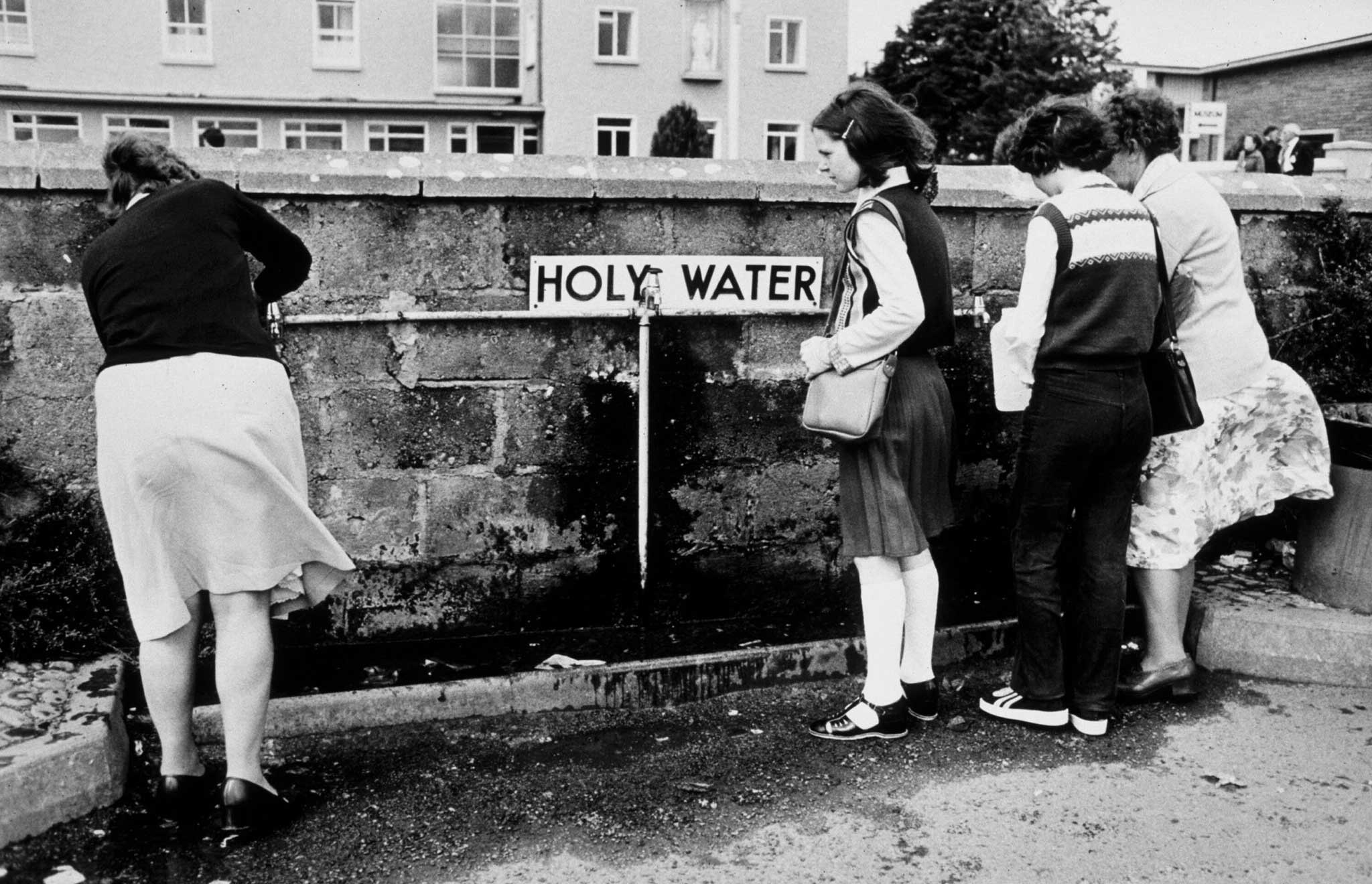 Visitors sample holy water on tap at Knock