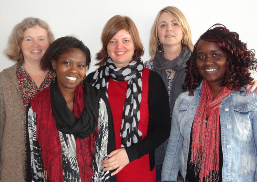 The Fundza team, Mignon at the centre