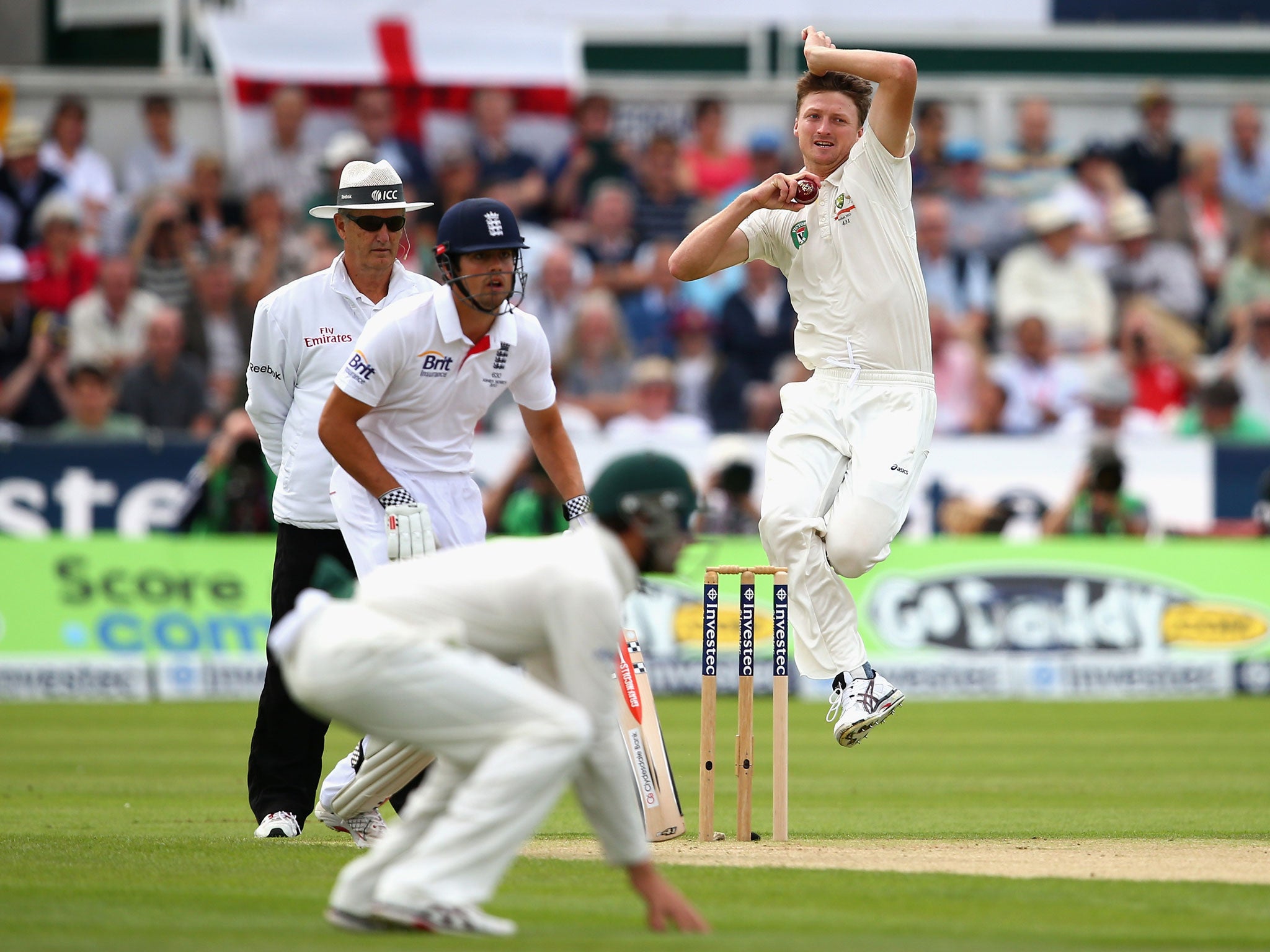 Jackson Bird gets his first bowl in Ashes cricket