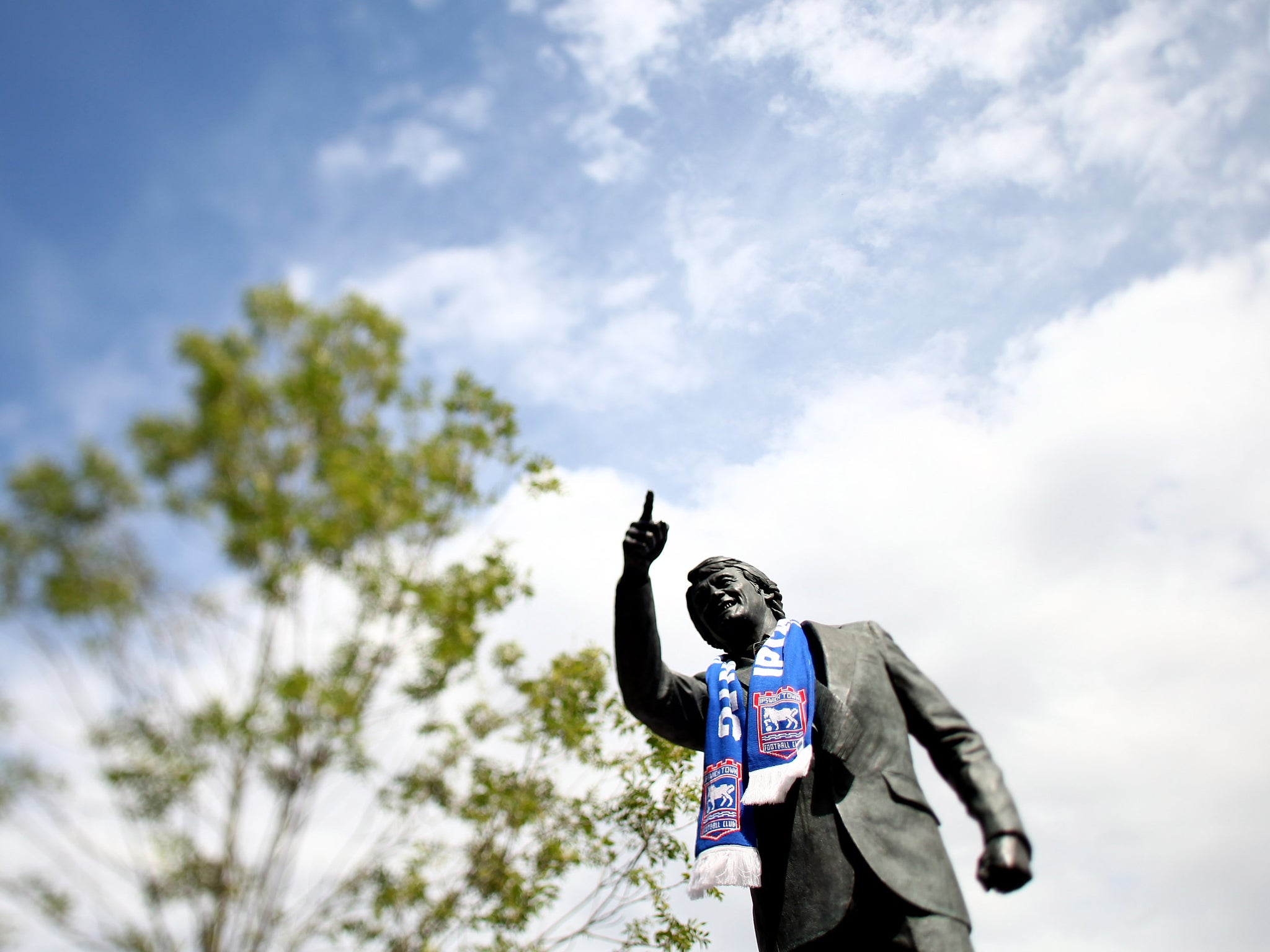 Bobby Robson statue outside Portman Road