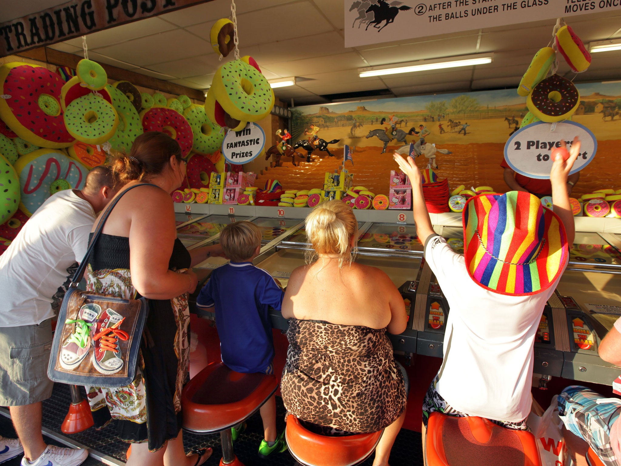 Revellers on Clacton's pier