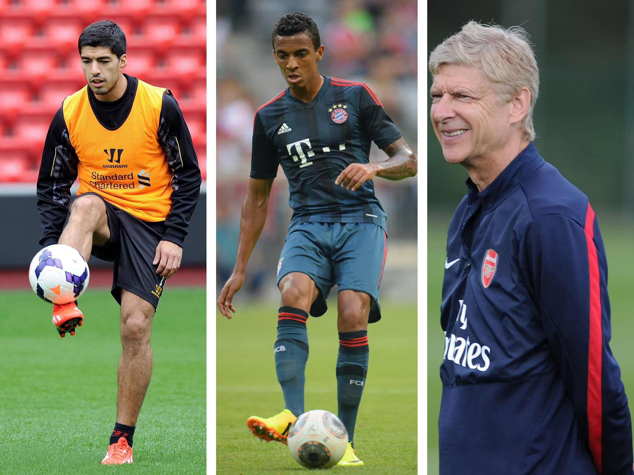 Luis Suarez, Luiz Gustavo and Arsene Wenger