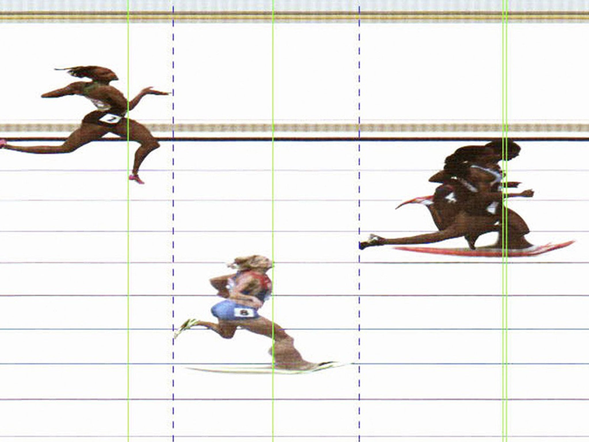 Her 400m victory is confirmed after the narrowest of margins