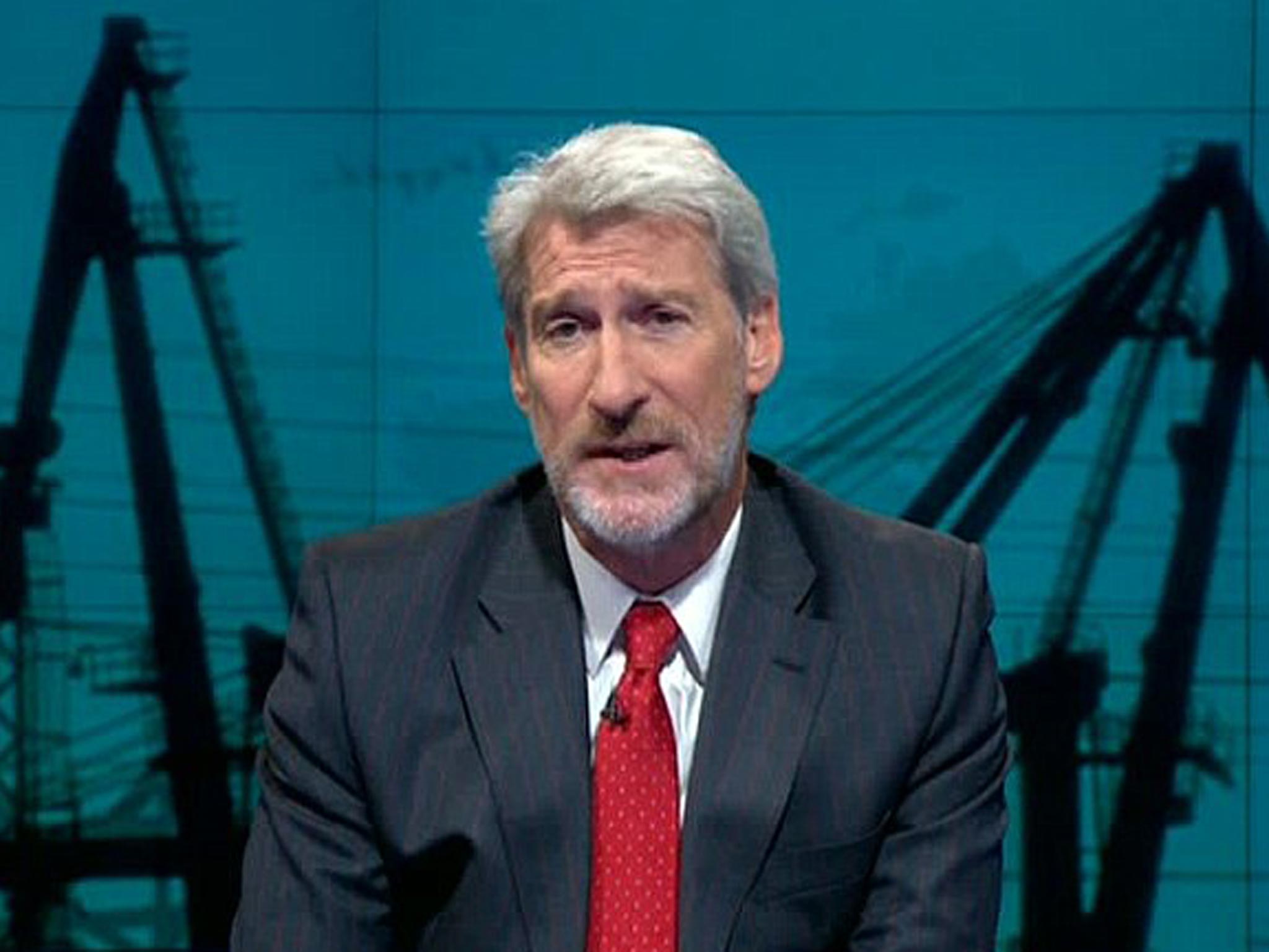 Jeremy Paxman with his new beard on Newsnight