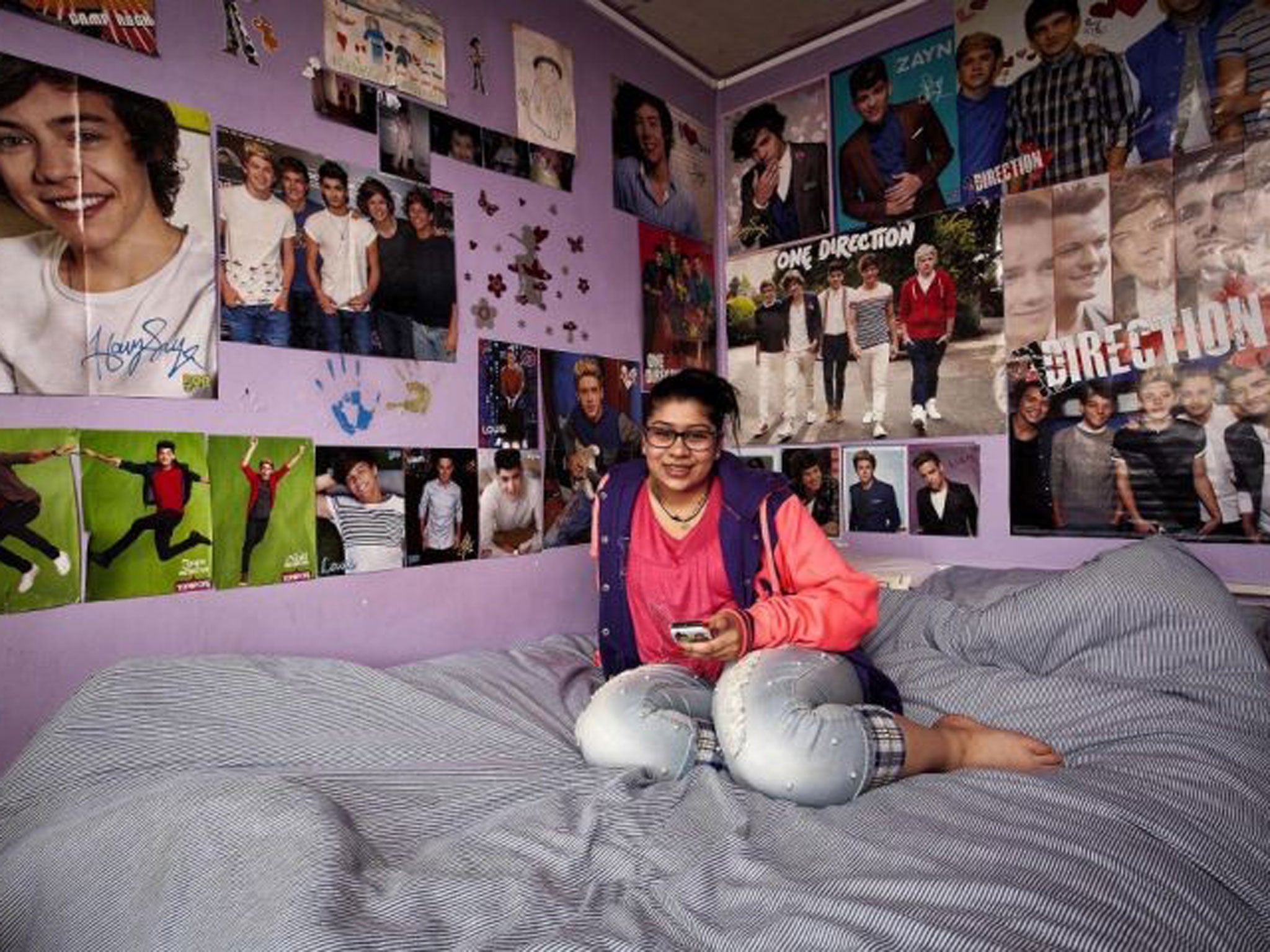 Blanket coverage: One Direction fan Natasha