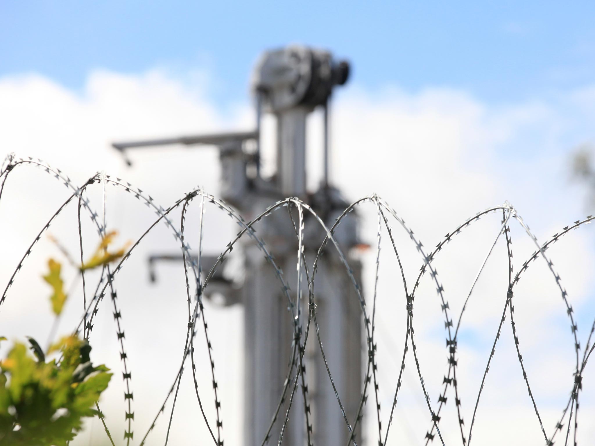 Drilling equipment at the Cuadrilla fracking exploration drilling site