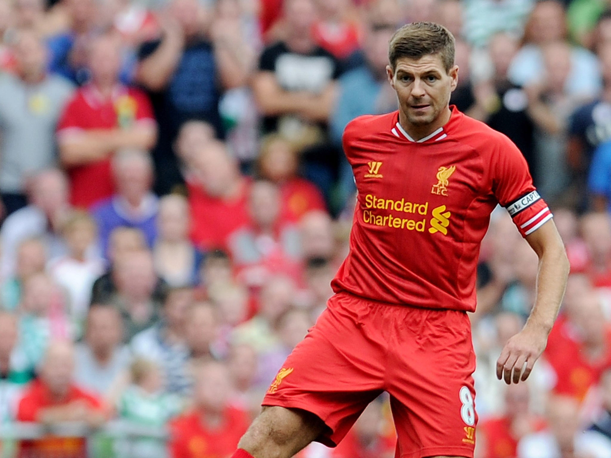 Steven Gerrard will captain Liverpool against Stoke tomorrow