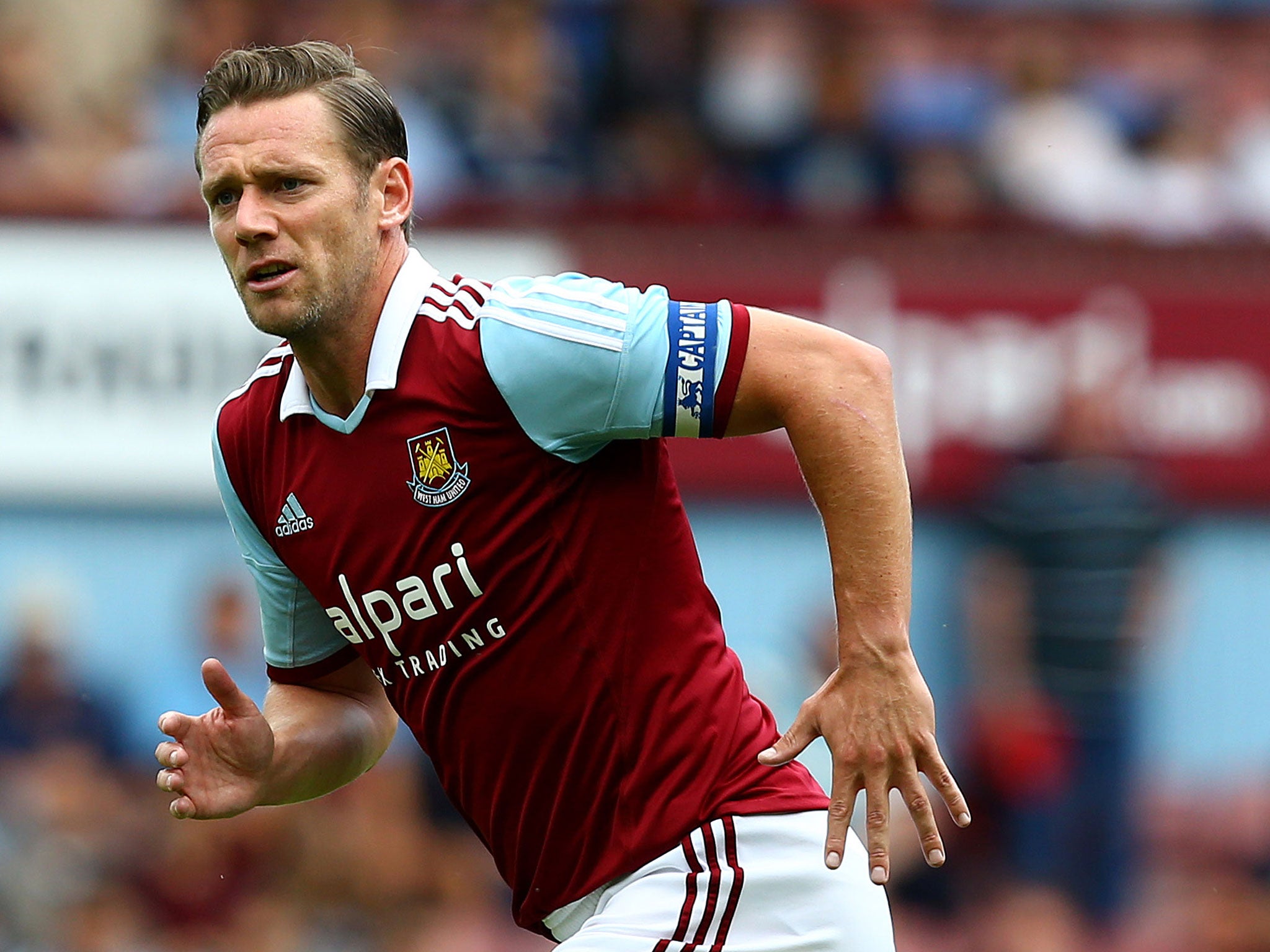 Kevin Nolan will be in action for West Ham against Southampton