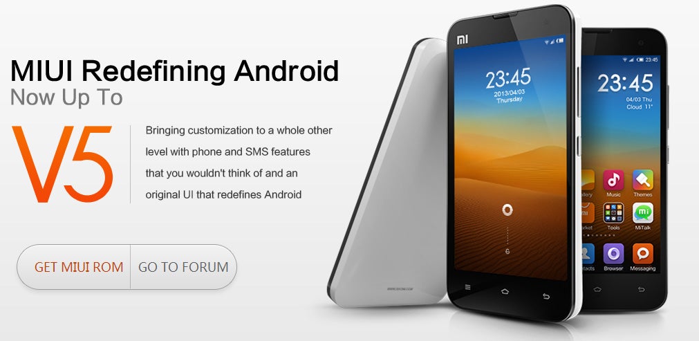 Xiaomi's MIUI firmware, based on the Android OS.