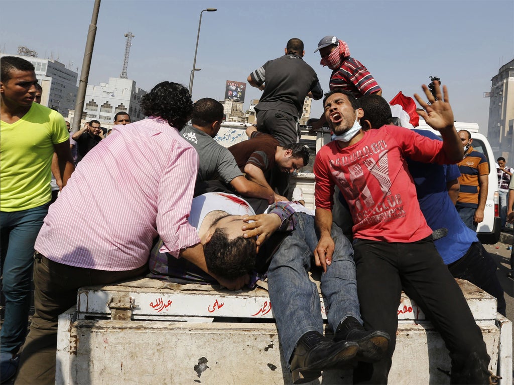 Near the police station in Ramses Square