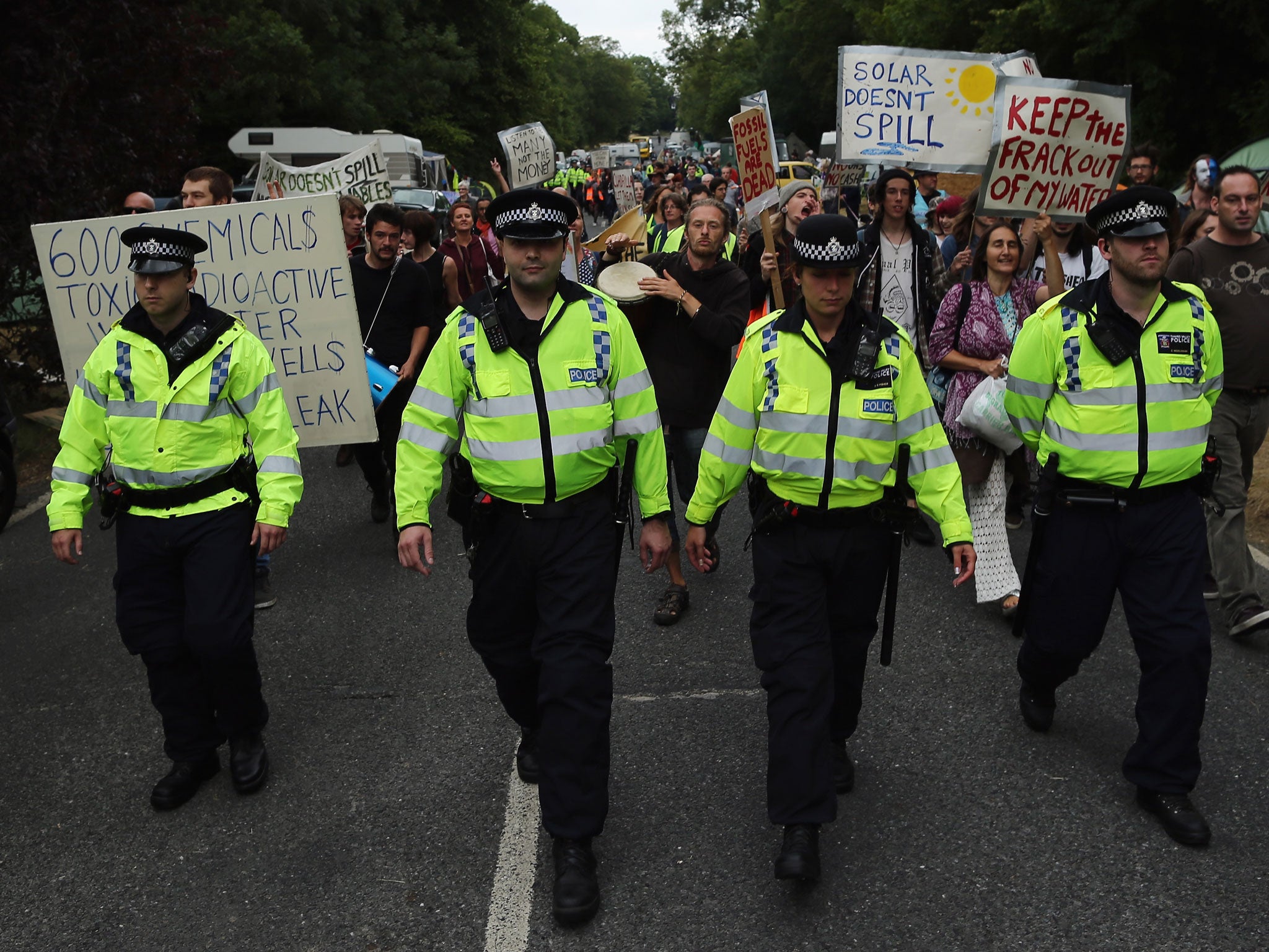 Activists voice their opposition and set up camp, while more steadily arrive to swell numbers at the sites to around 1,000