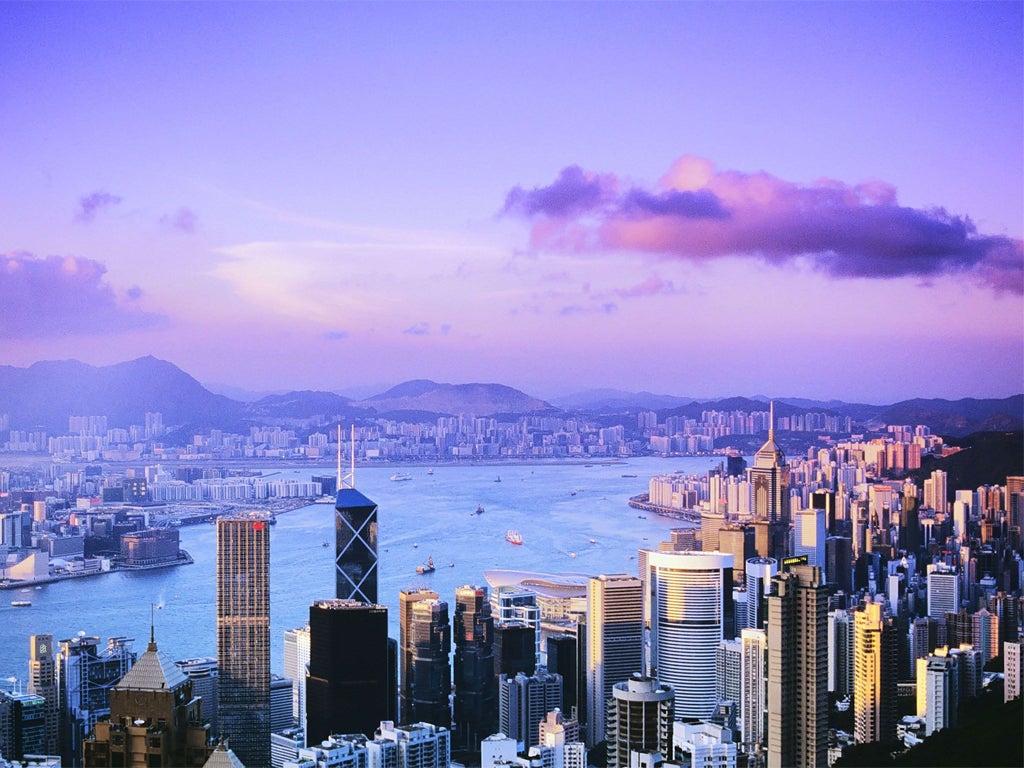 Asian institutions in Hong Kong (pictured) and Singapore offer courses taught in English