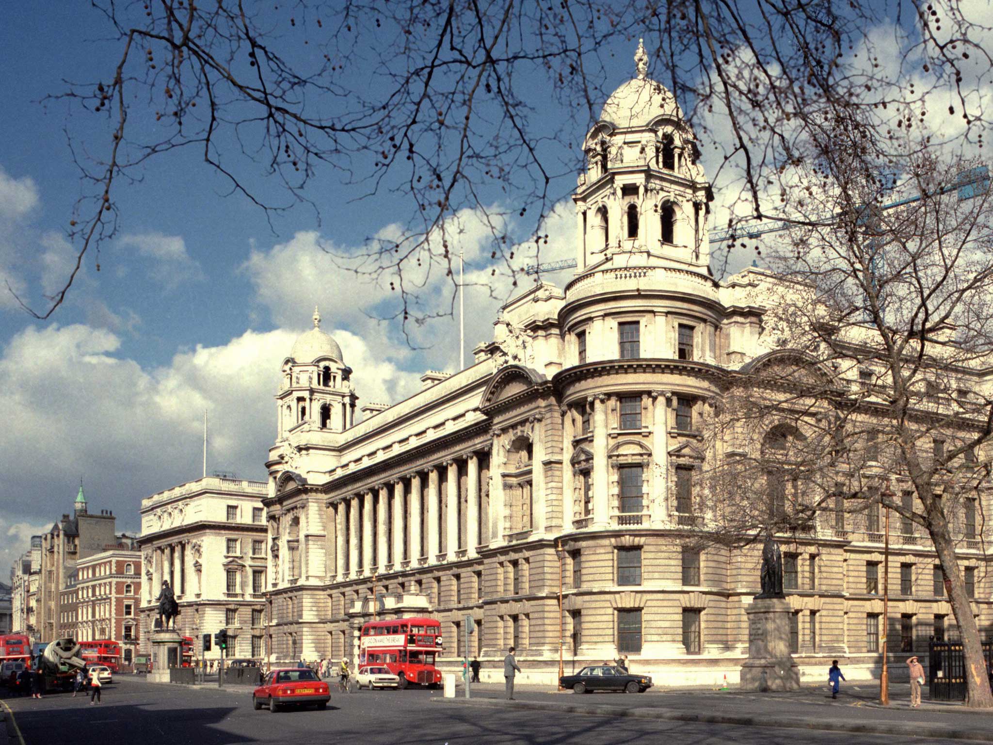 The old War Office building, where military planning took place for conflicts including both World Wars and the Cold War