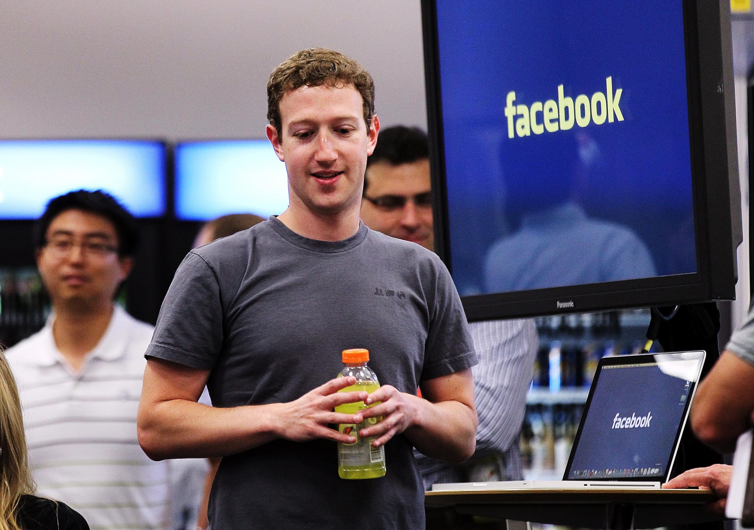 Facebook CEO Mark Zuckerberg prepares to speak at a news conference at Facebook headquarters July 6, 2011 in Palo Alto, California.