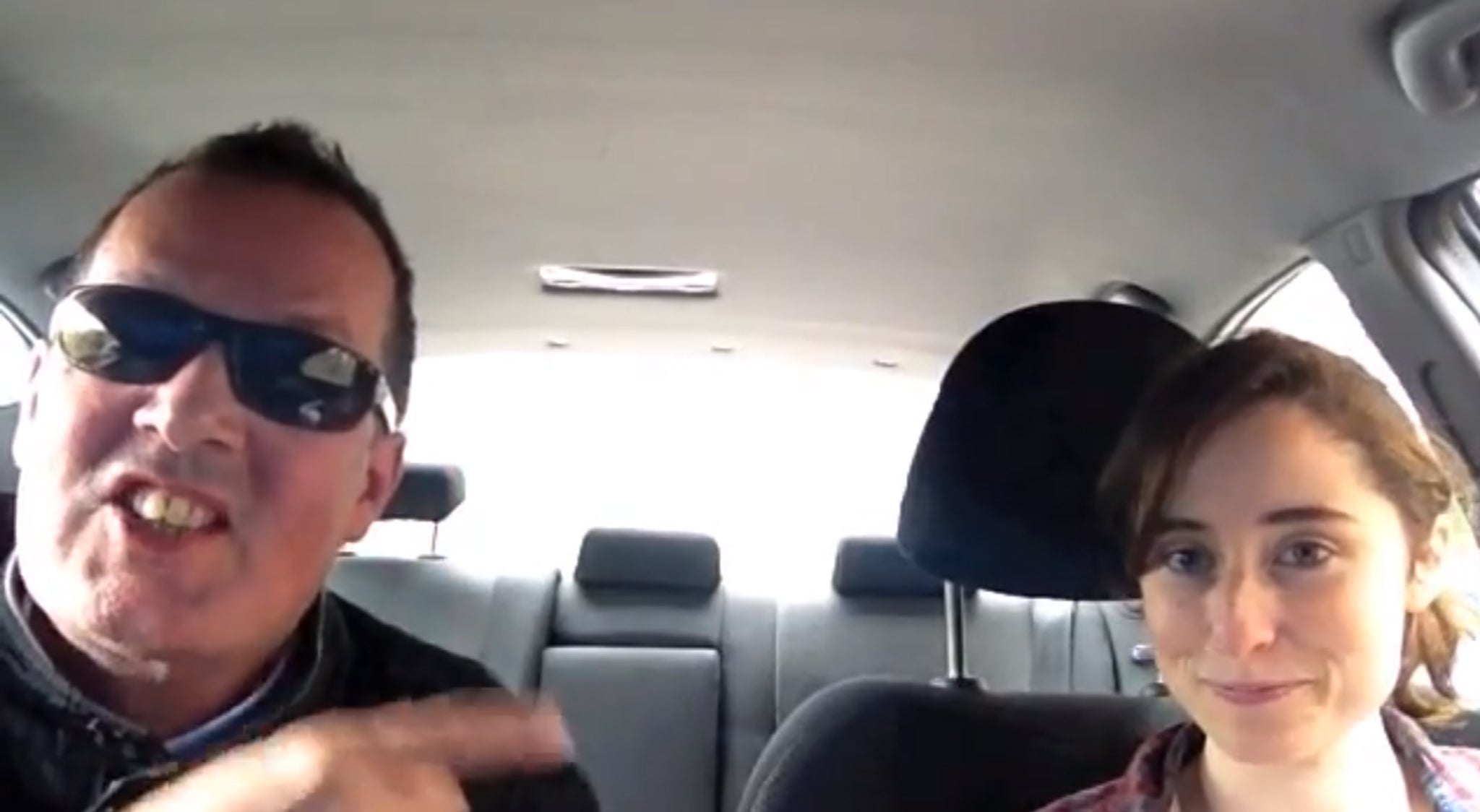 Independent reporters Sarah Morrison in Mark McGowan's car