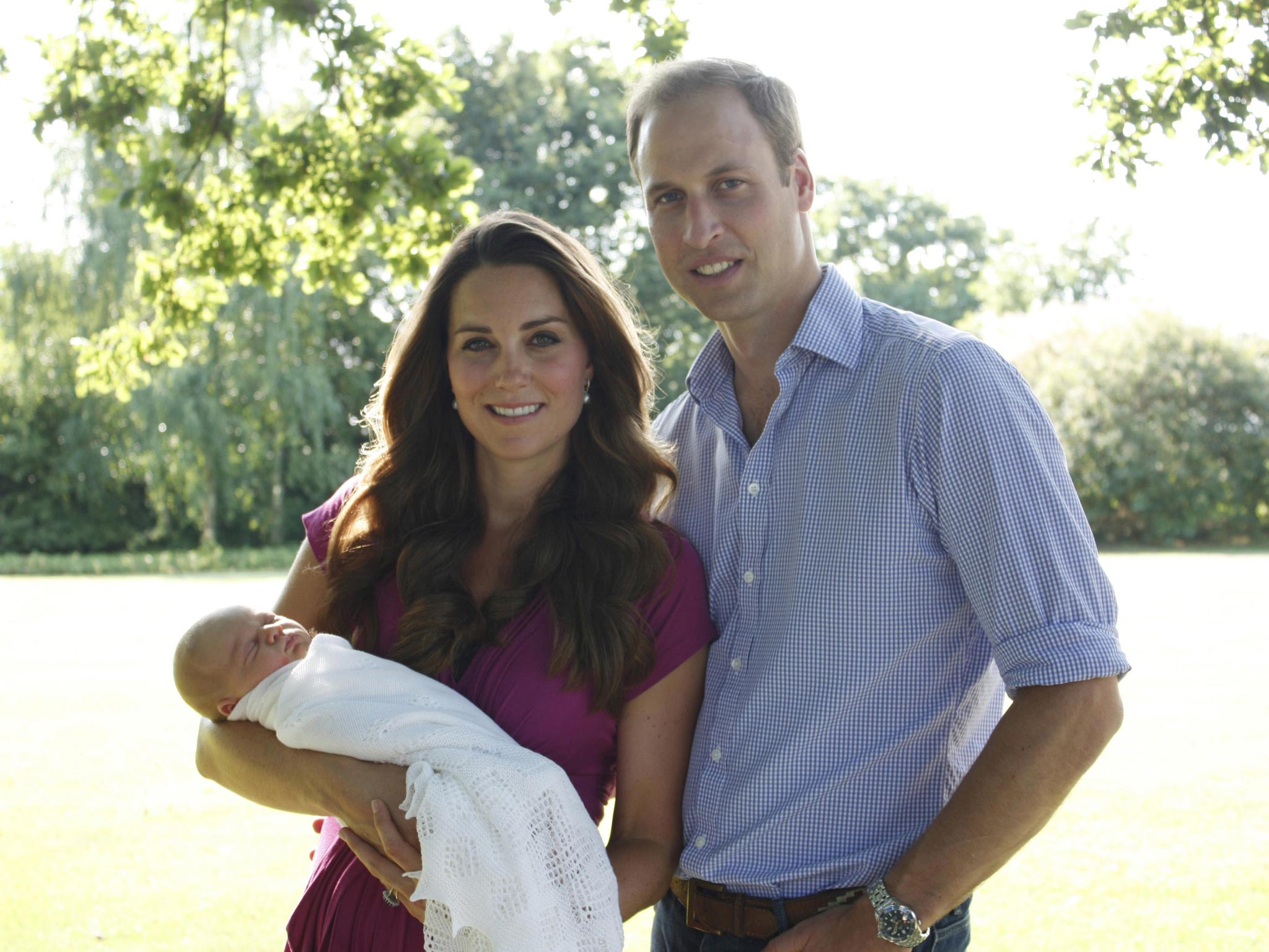 The Duke and Duchess of Cambridge with Prince George