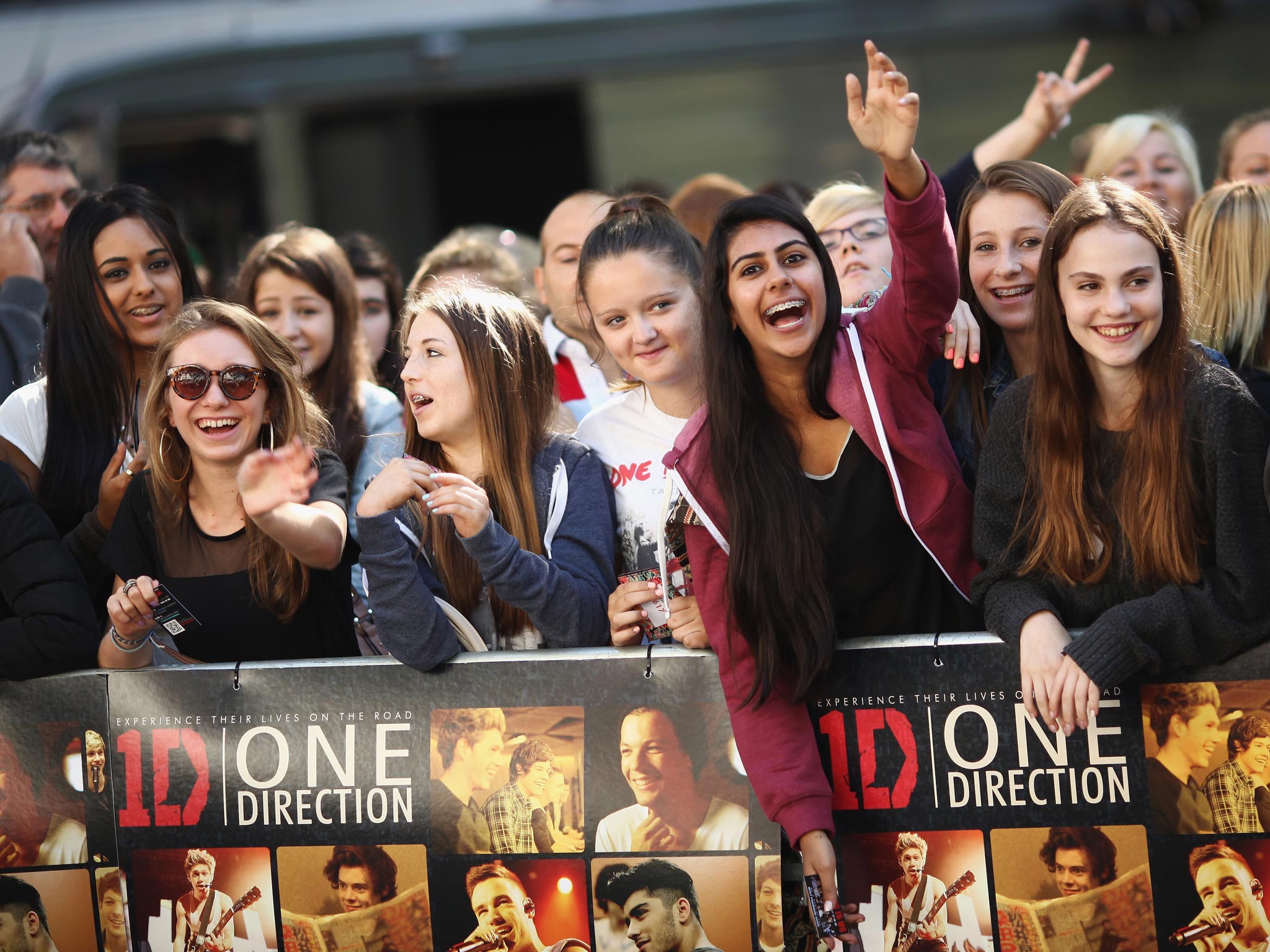 Fans green One Direction at the premiere of the band's film