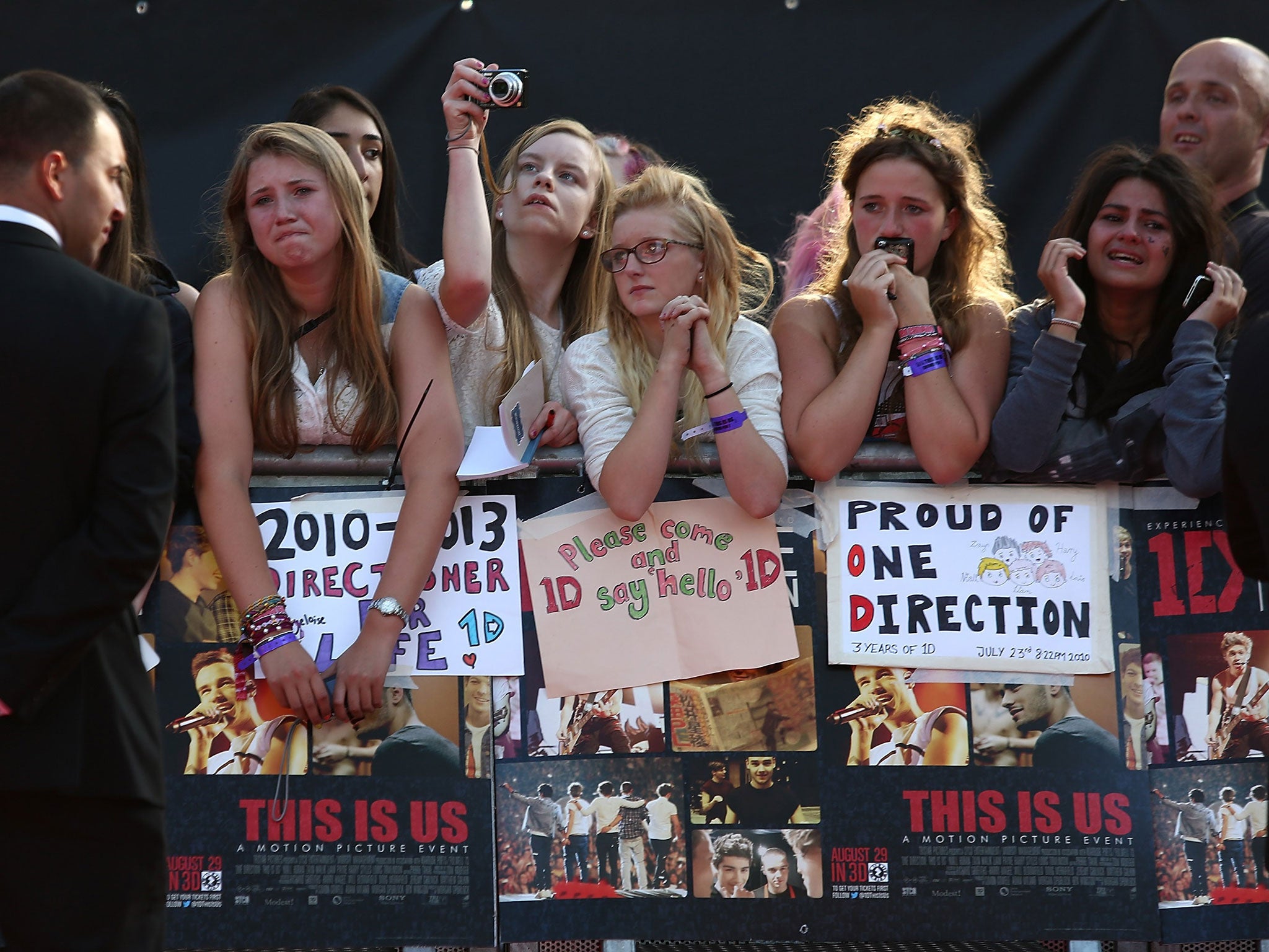 One Direction fans attend the World Premiere of 'One Direction: This Is Us'