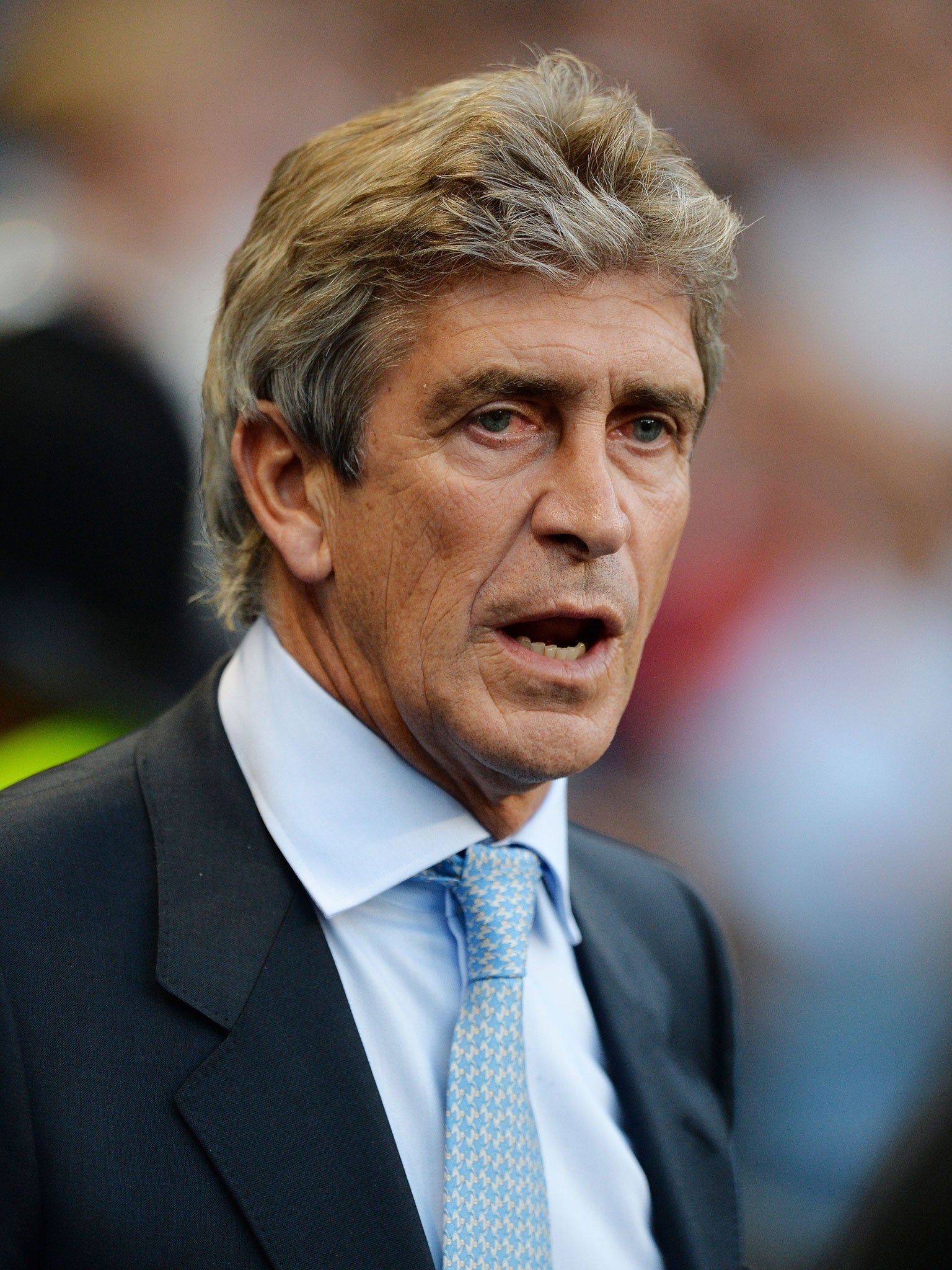 Manuel Pellegrini: Enjoyed an undisrupted pre-season with his squad – and spent £90m (AFP)